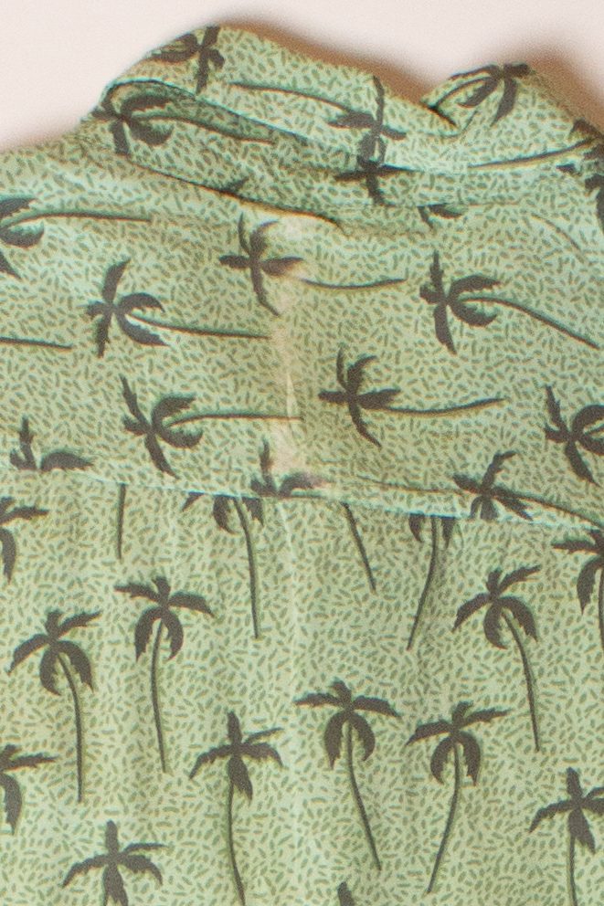 Green Palm Trees Button Up Shirt (2000s)
