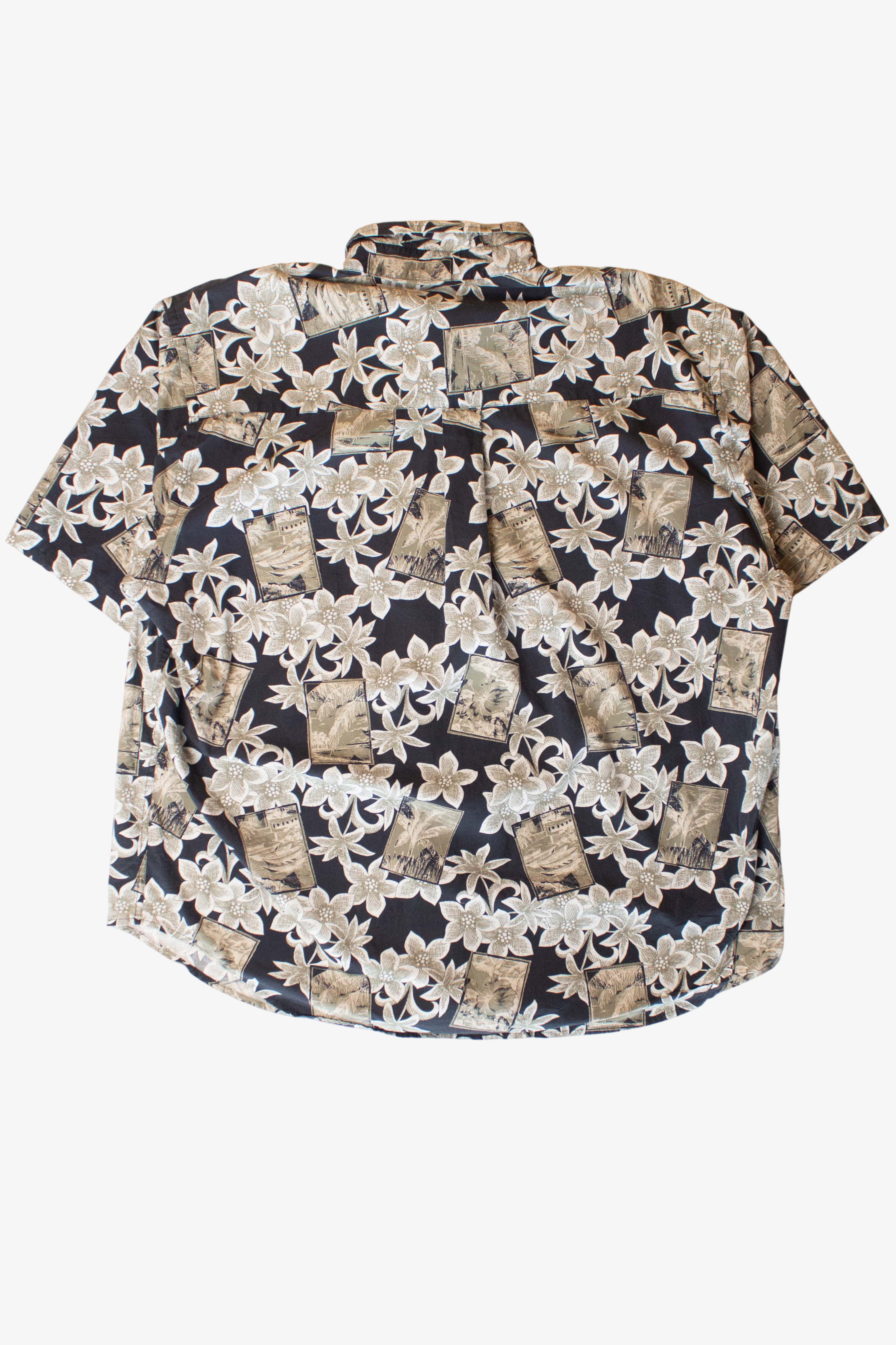 Vintage Tropical Pictures Button Up Shirt (1990s)