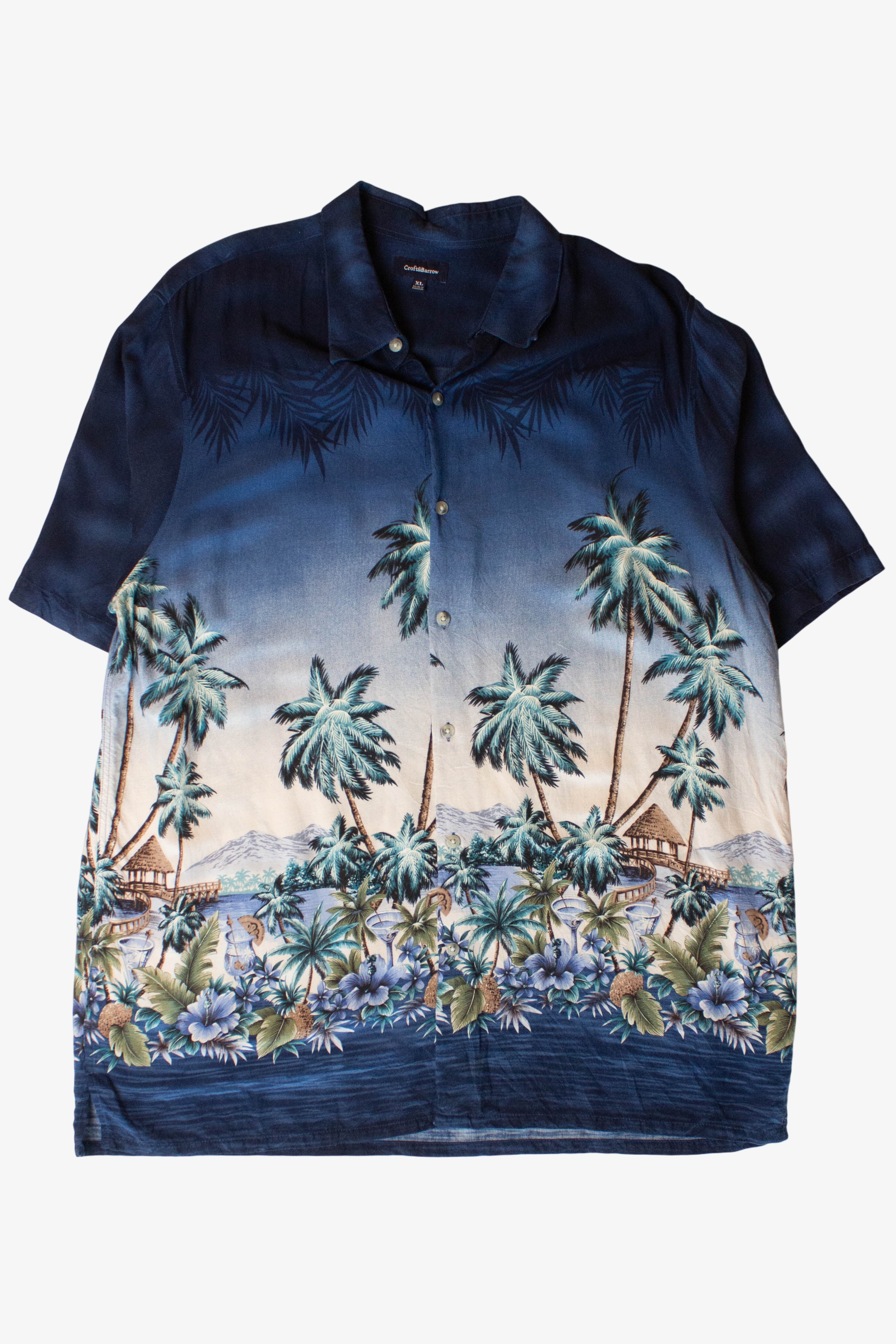 Vintage Tropical Bay Button Up Shirt (2000s)