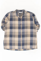 Blue Plaid Half Sleeve Button Up Shirt