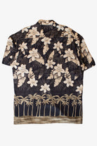 Vintage Black Hibiscus Button Up Shirt (1990s)
