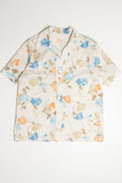 Vintage Dashed Roses Butterfly Collar Button Up Shirt