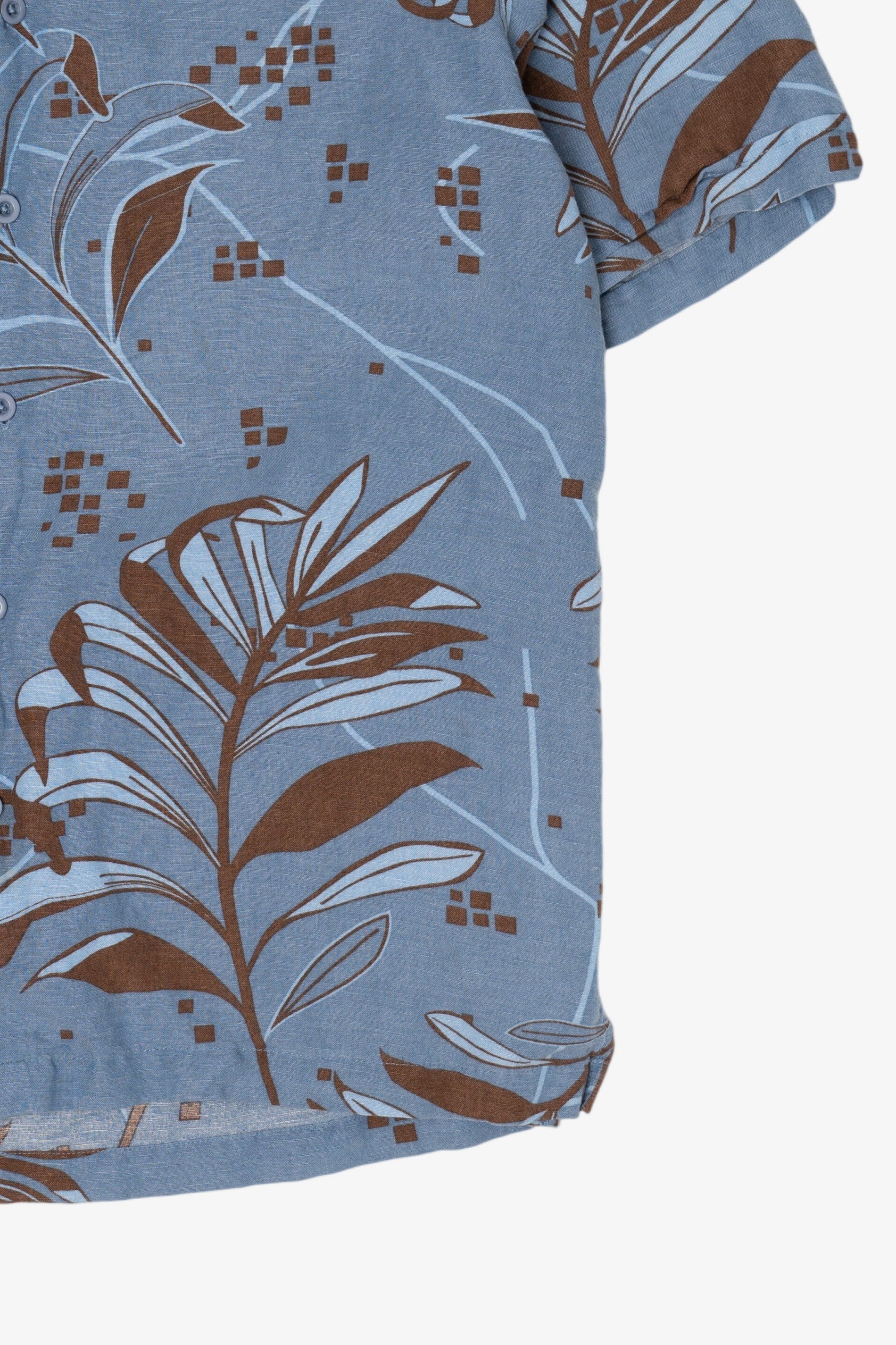 Blue Cubavera Button Up Shirt (2010s)