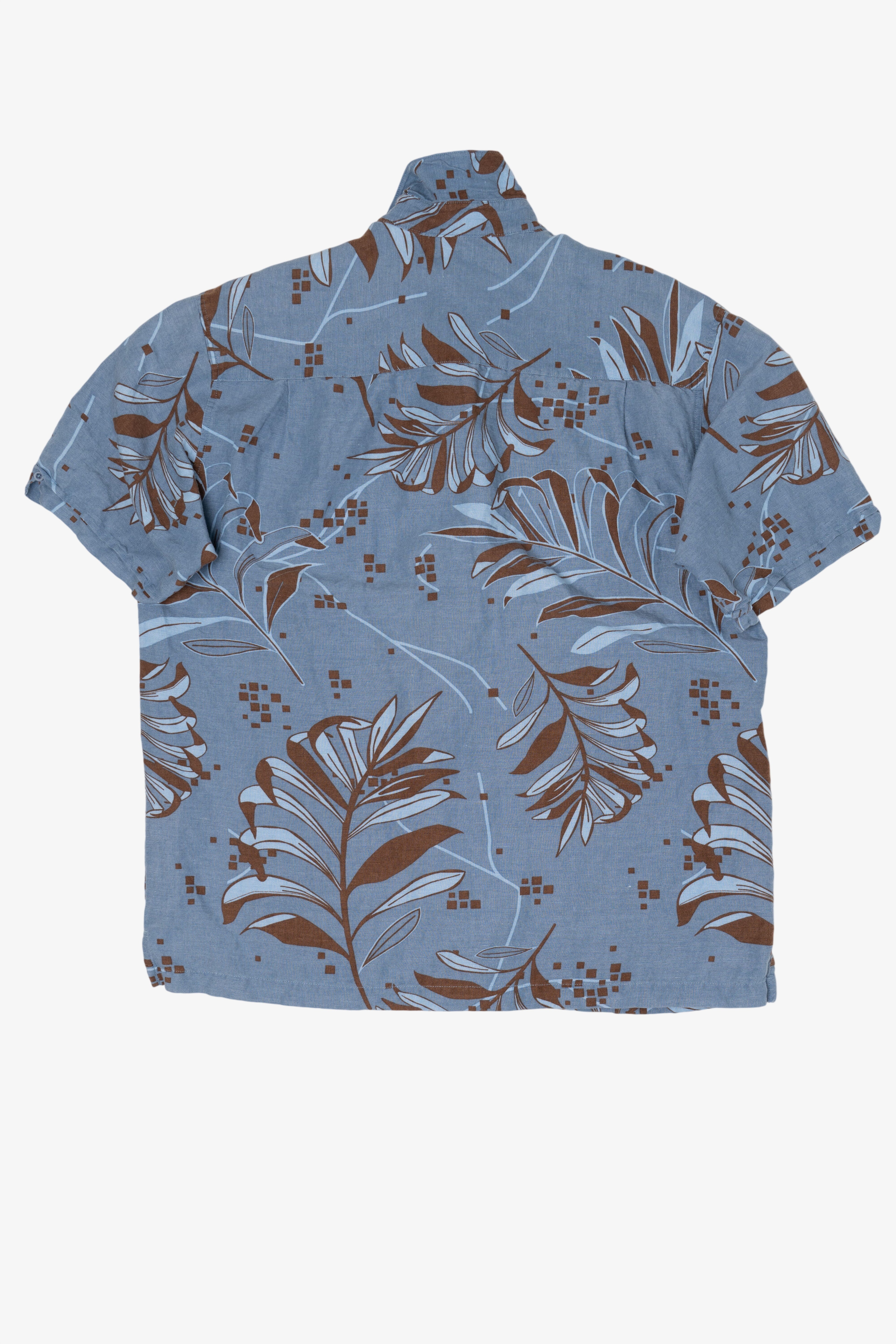 Blue Cubavera Button Up Shirt (2010s)