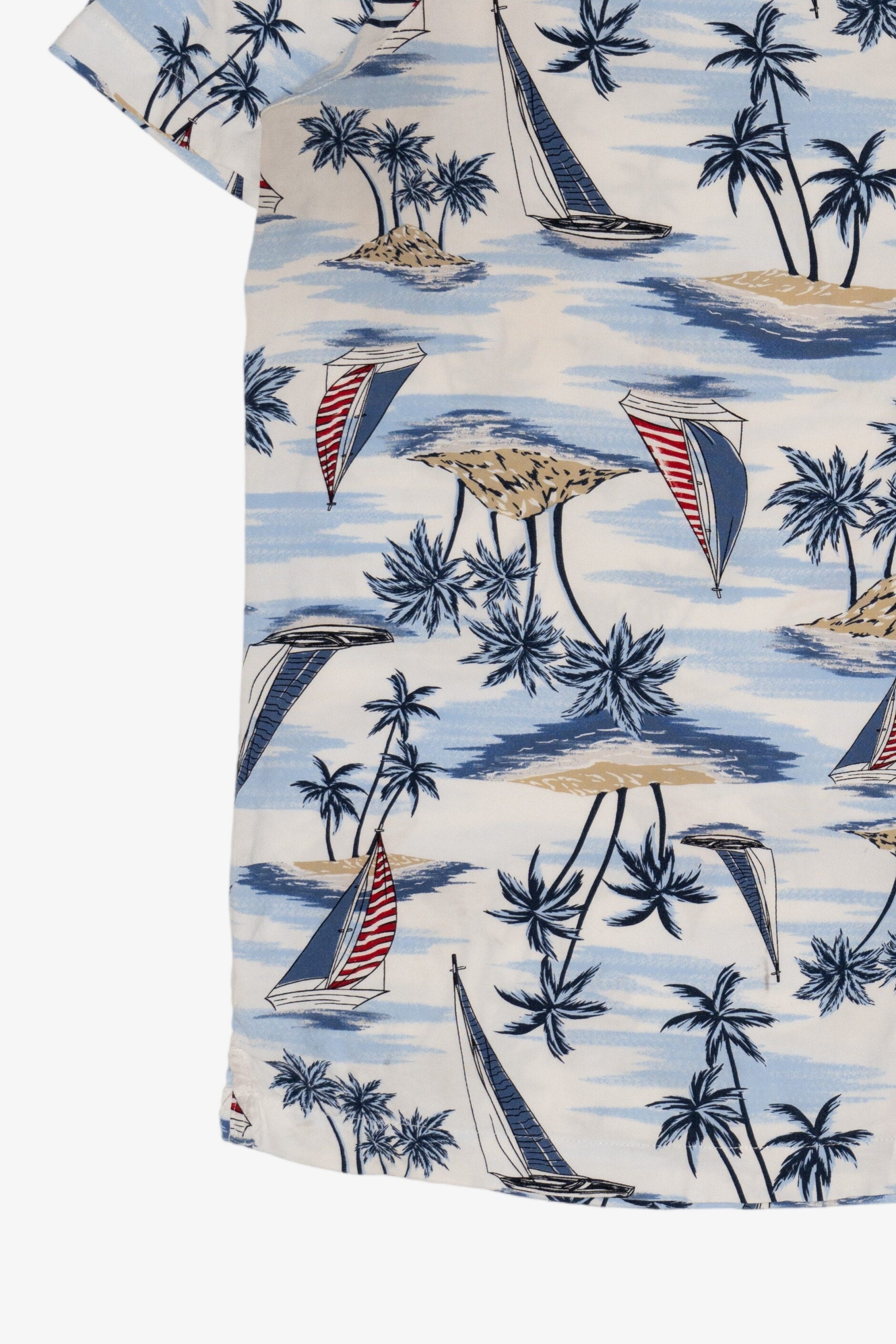 Blue George Button Up Hawaiian Shirt (2010s)
