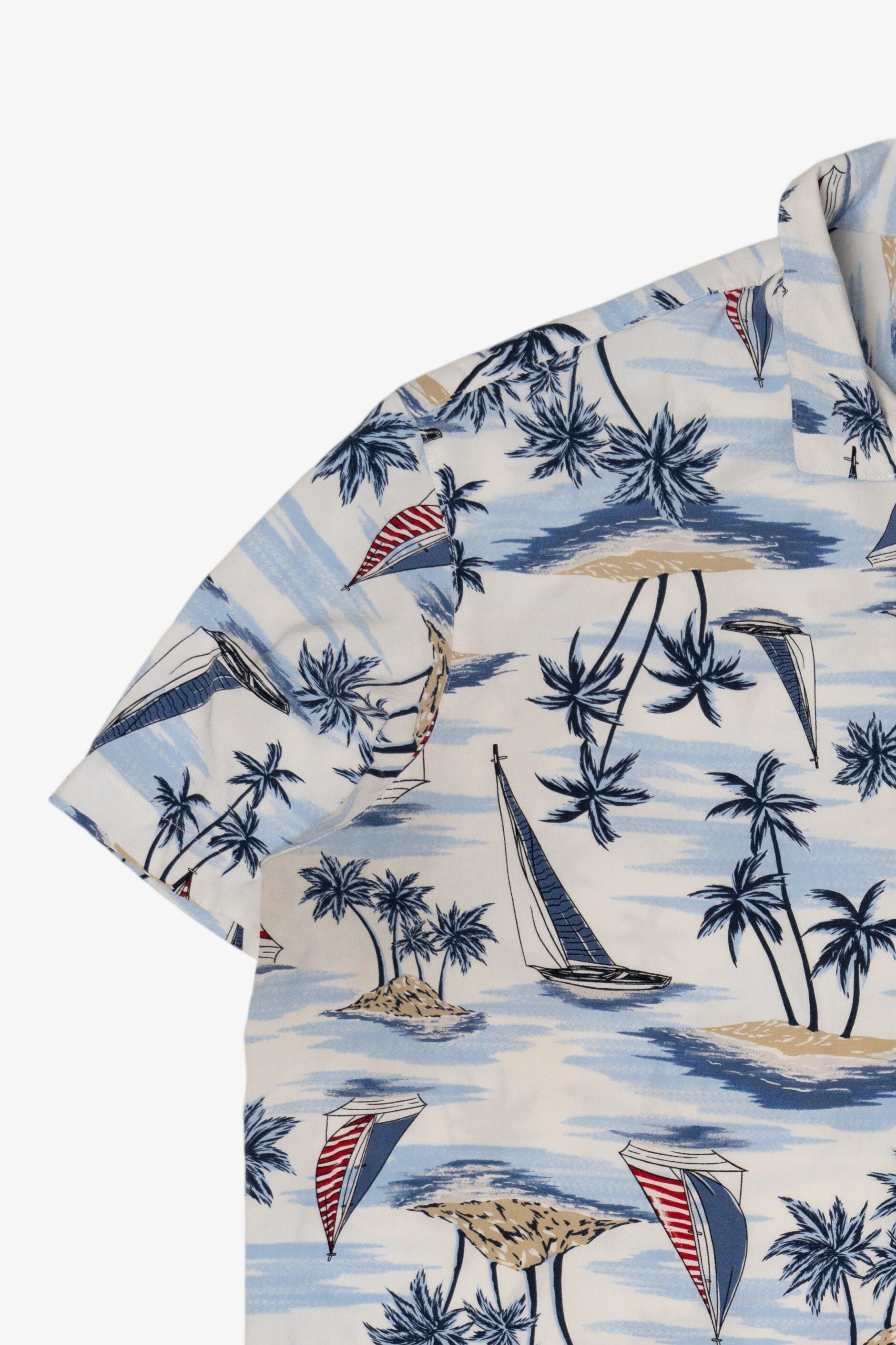 Blue George Button Up Hawaiian Shirt (2010s)