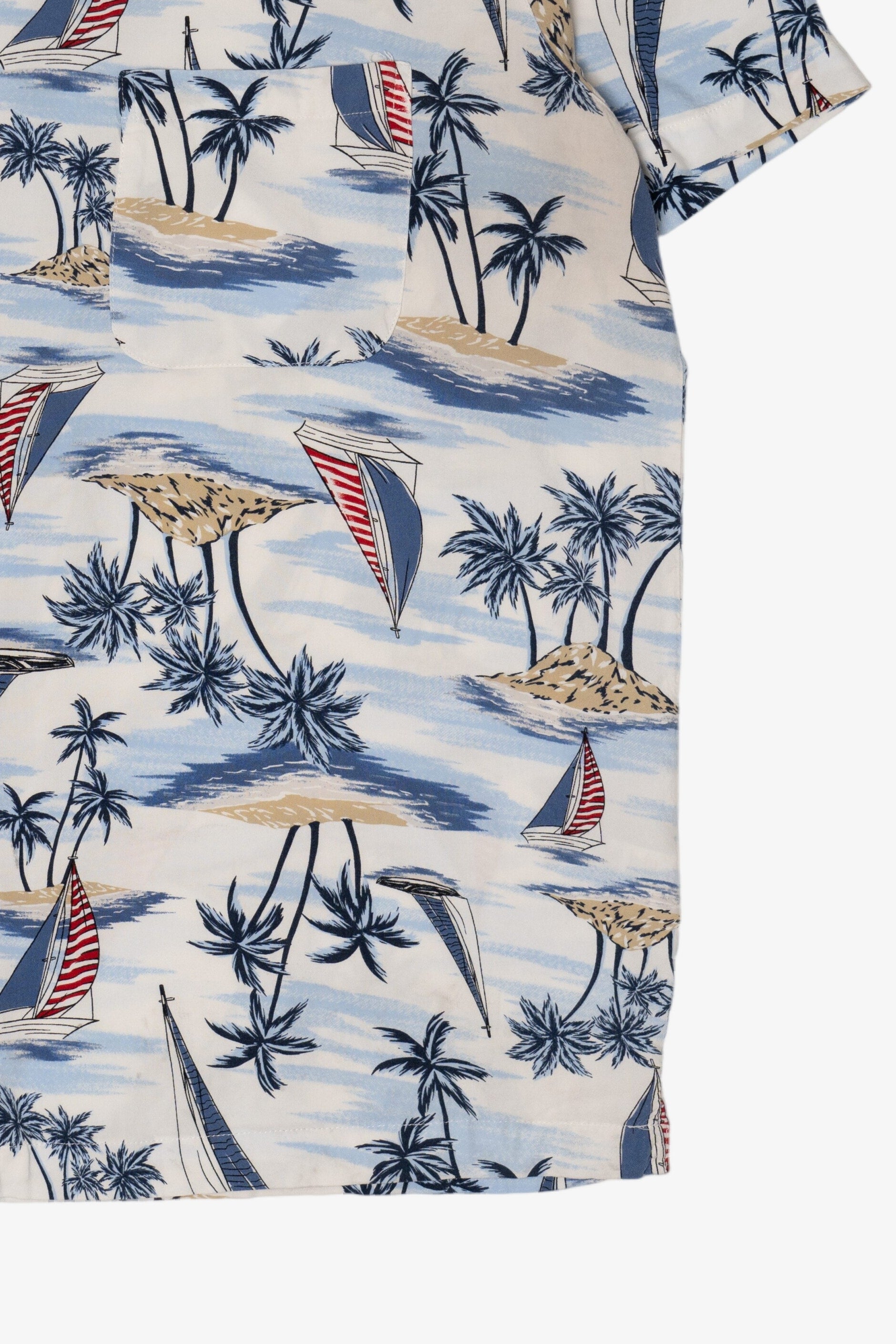 Blue George Button Up Hawaiian Shirt (2010s)