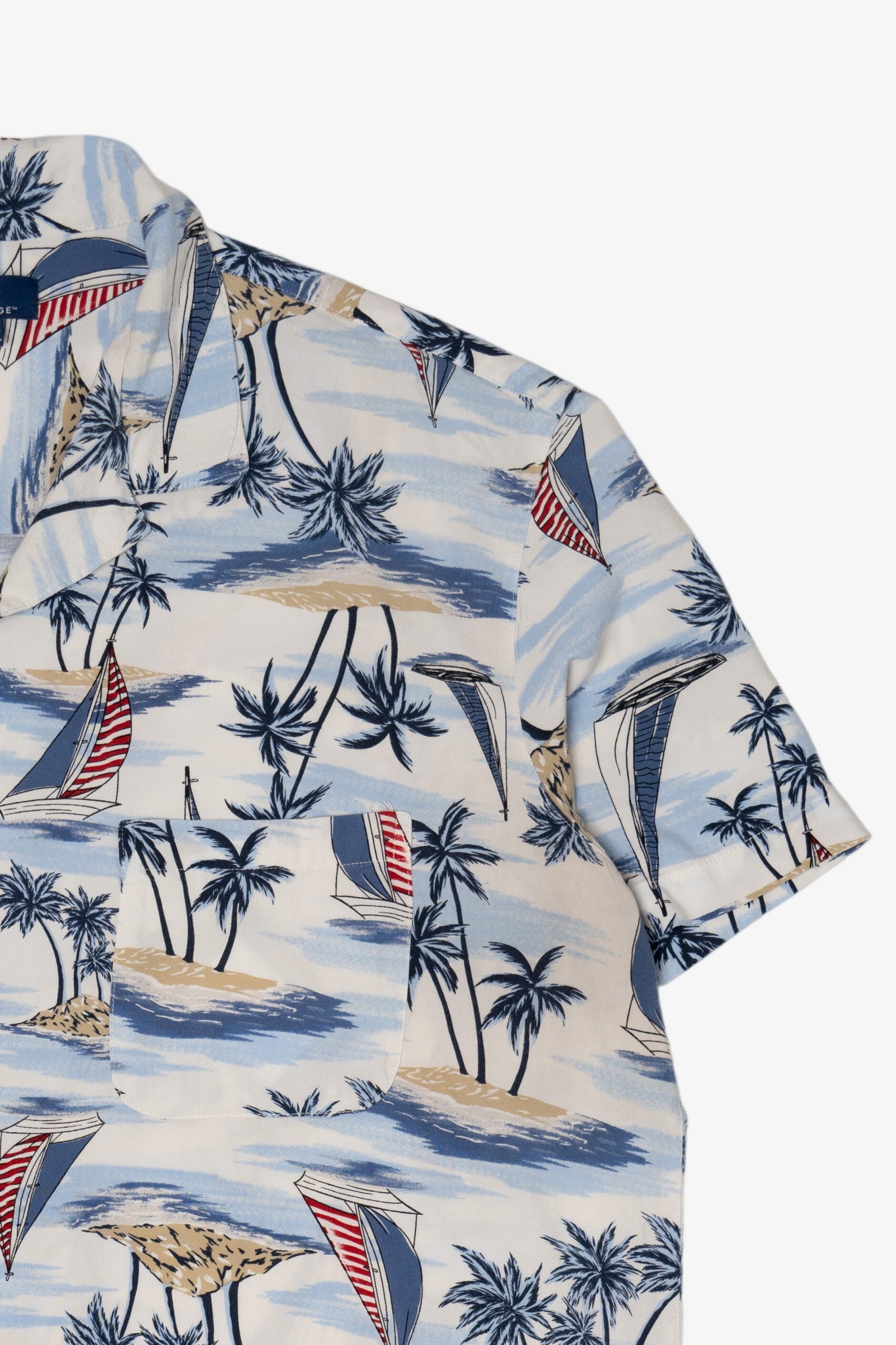 Blue George Button Up Hawaiian Shirt (2010s)