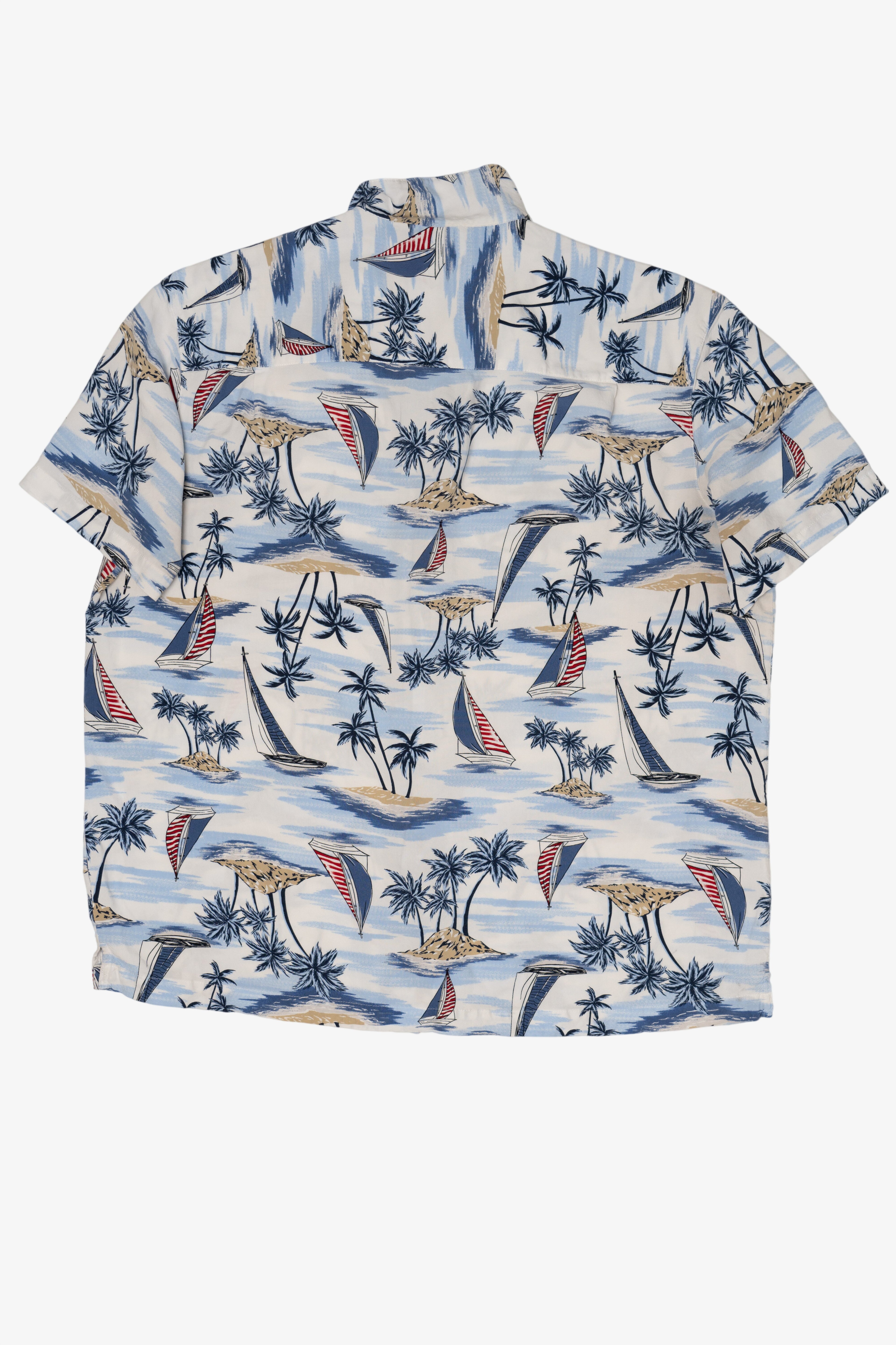 Blue George Button Up Hawaiian Shirt (2010s)