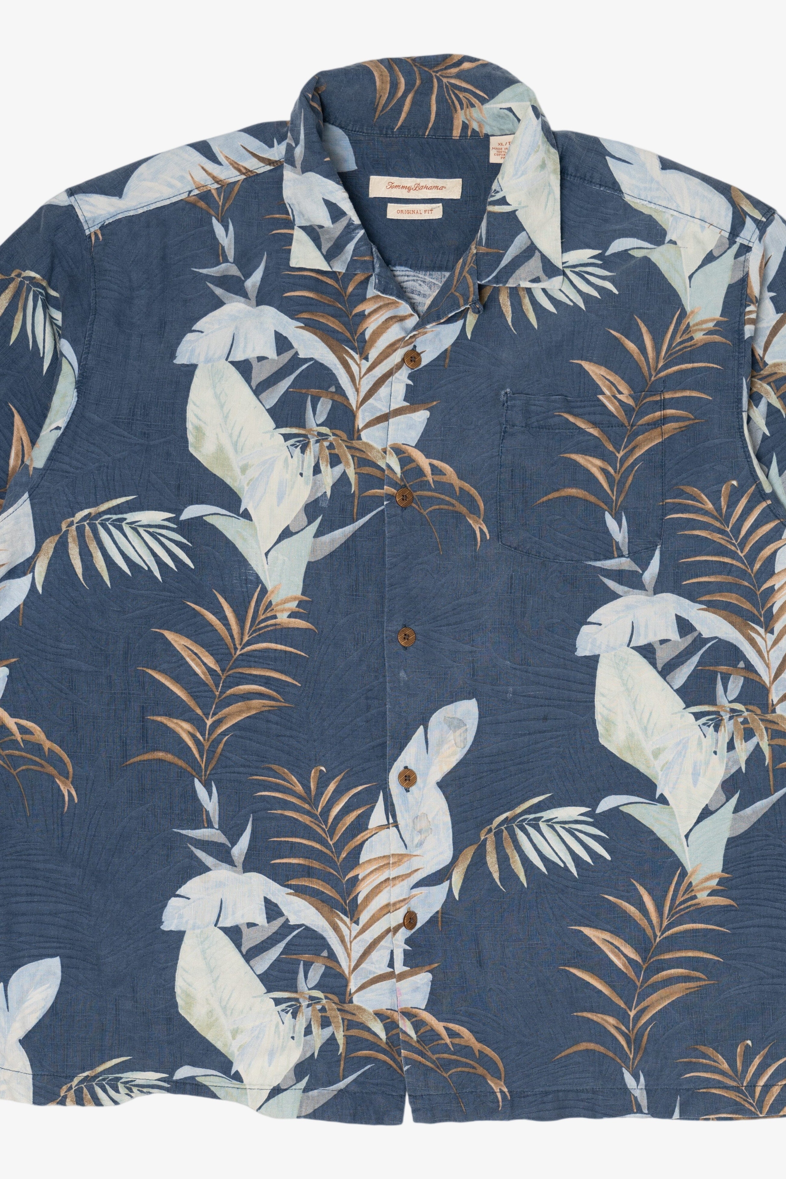 Navy Blue Tommy Bahama Button Up Shirt (2010s)