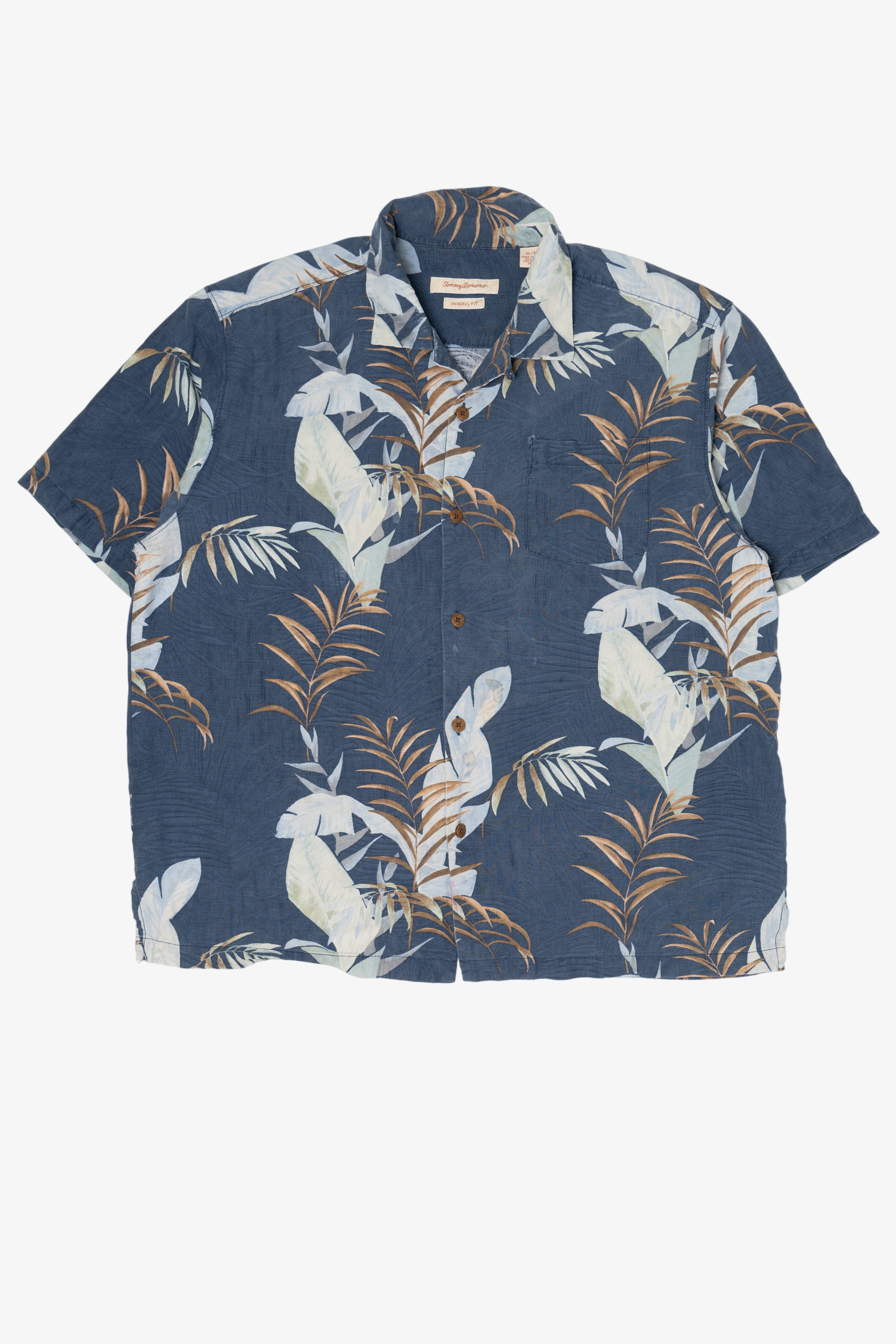 Navy Blue Tommy Bahama Button Up Shirt (2010s)