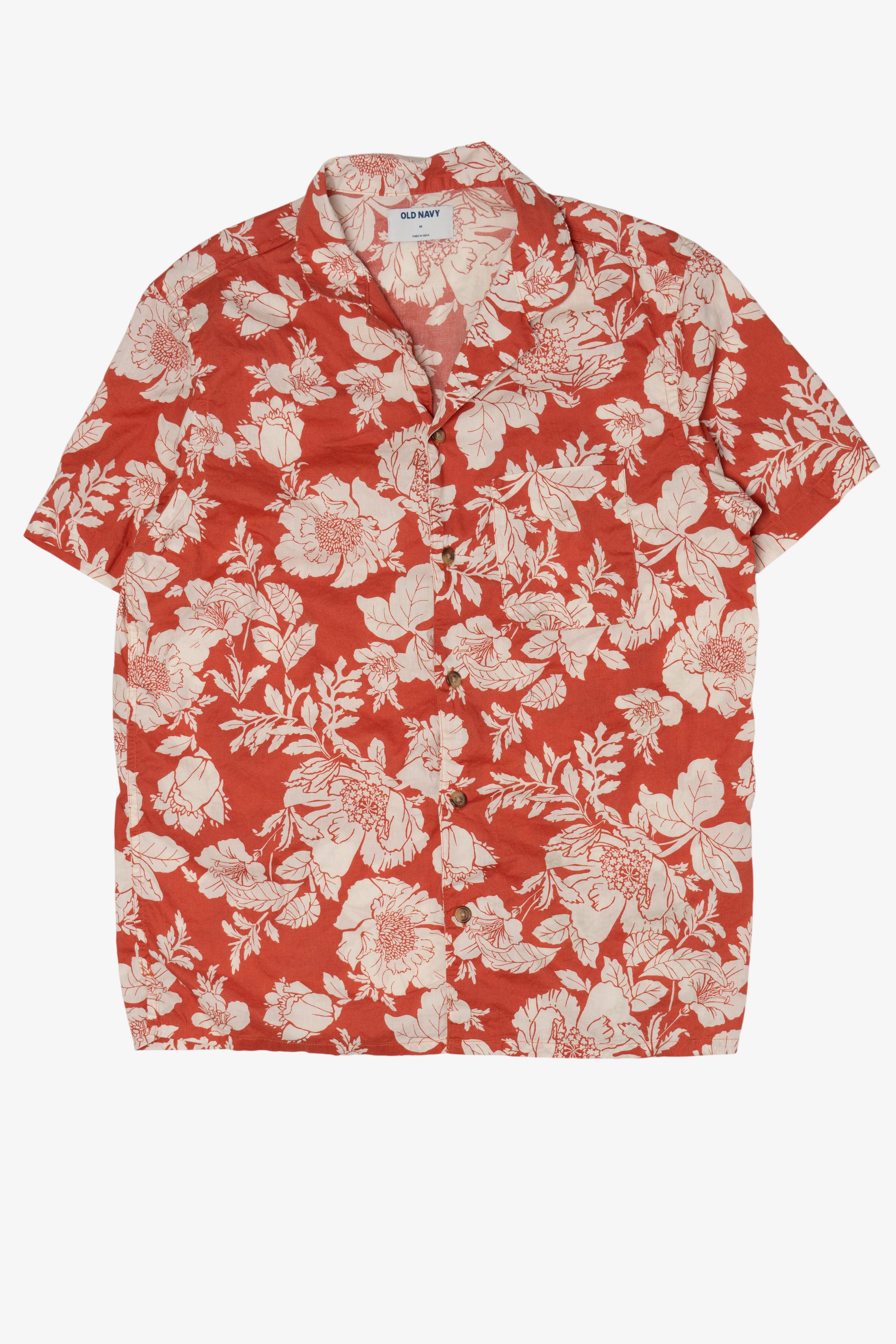 Old Navy Floral Hawaiian Button Up Shirt (2020s)