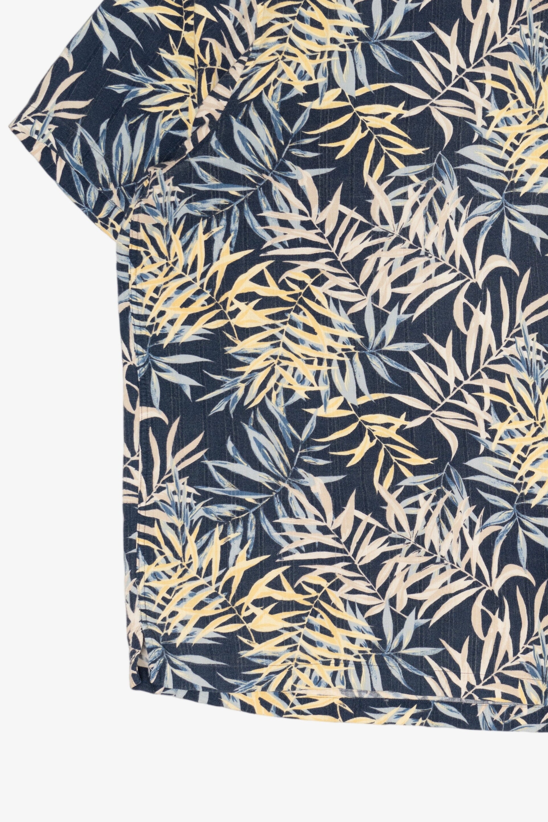Vintage Navy Blue Ocean Pacific Hawaiian Button Up Shirt (1990s)