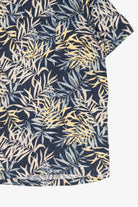 Vintage Navy Blue Ocean Pacific Hawaiian Button Up Shirt (1990s)