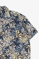Vintage Navy Blue Ocean Pacific Hawaiian Button Up Shirt (1990s)
