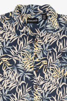 Vintage Navy Blue Ocean Pacific Hawaiian Button Up Shirt (1990s)