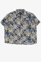 Vintage Navy Blue Ocean Pacific Hawaiian Button Up Shirt (1990s)