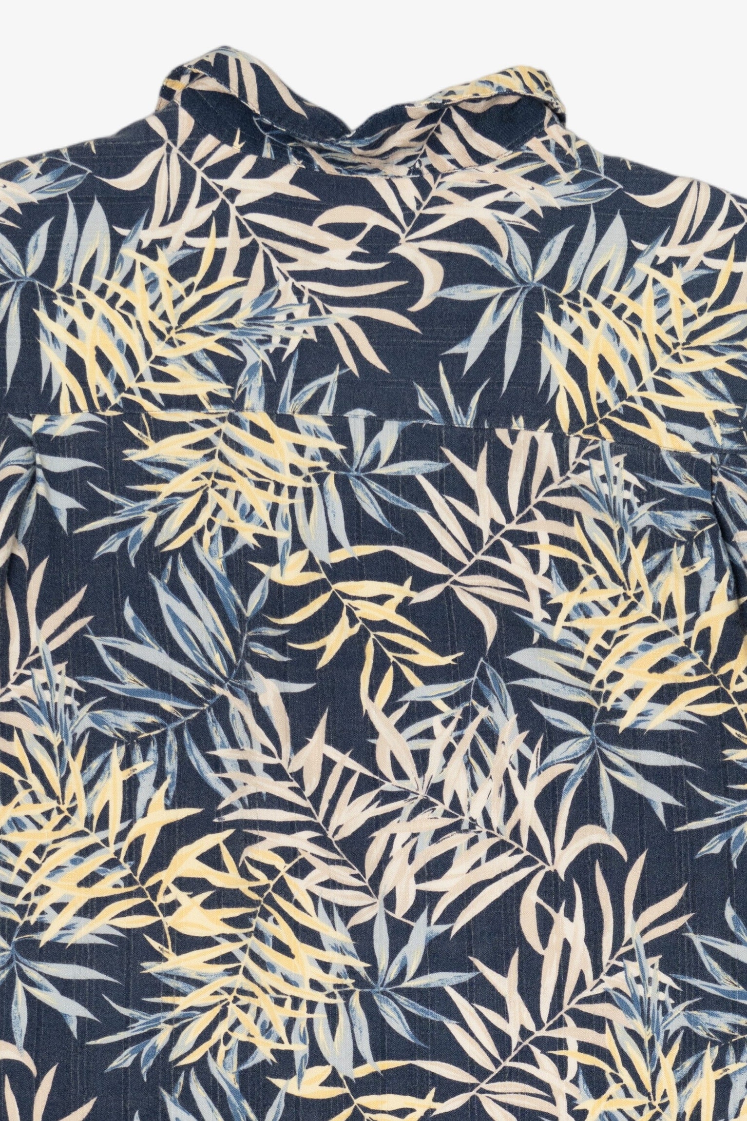 Vintage Navy Blue Ocean Pacific Hawaiian Button Up Shirt (1990s)