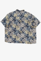 Vintage Navy Blue Ocean Pacific Hawaiian Button Up Shirt (1990s)