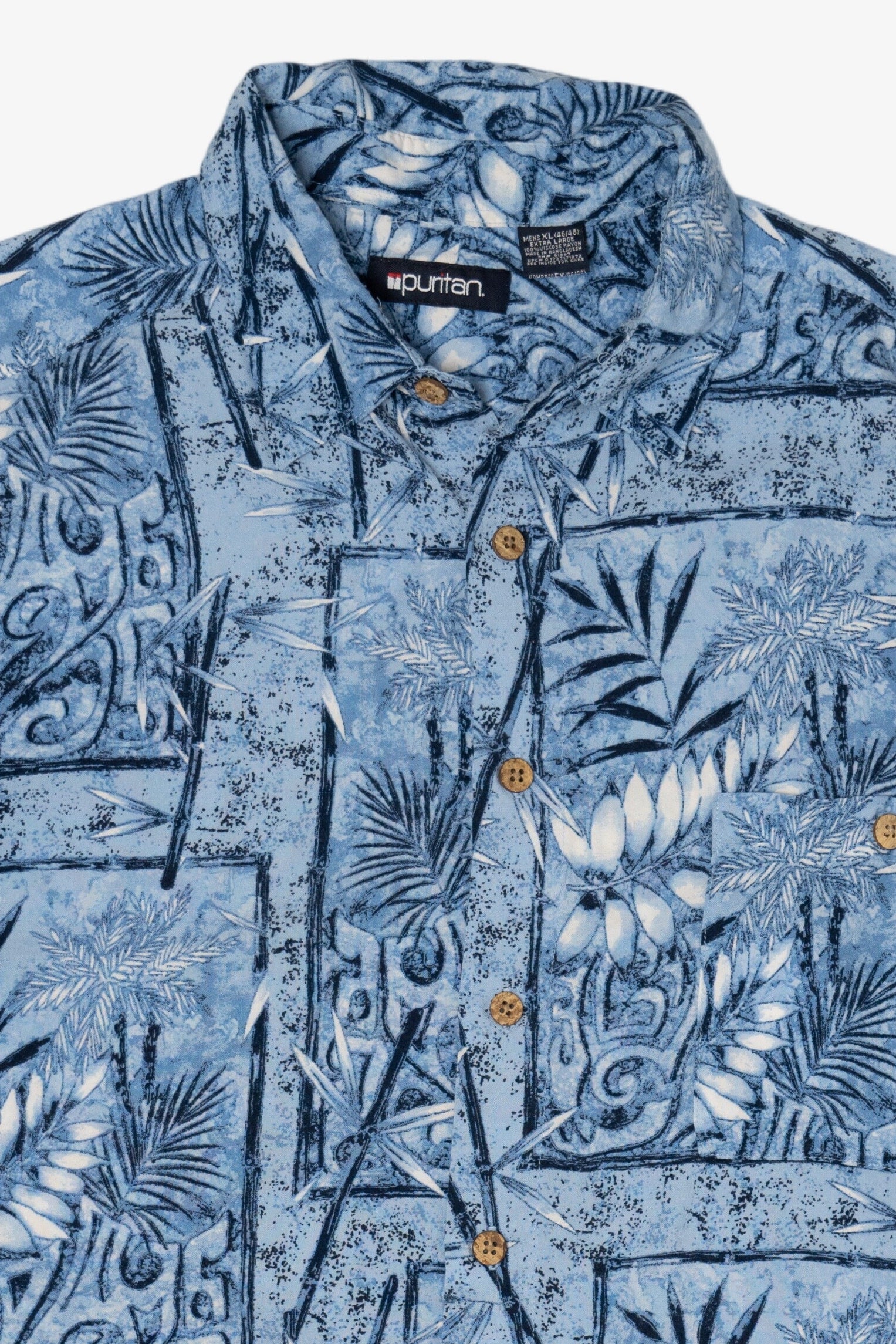 Blue Puritan Hawaiian Button Up Shirt (2000s)