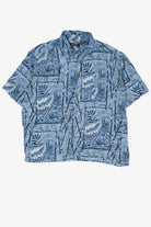 Blue Puritan Hawaiian Button Up Shirt (2000s)