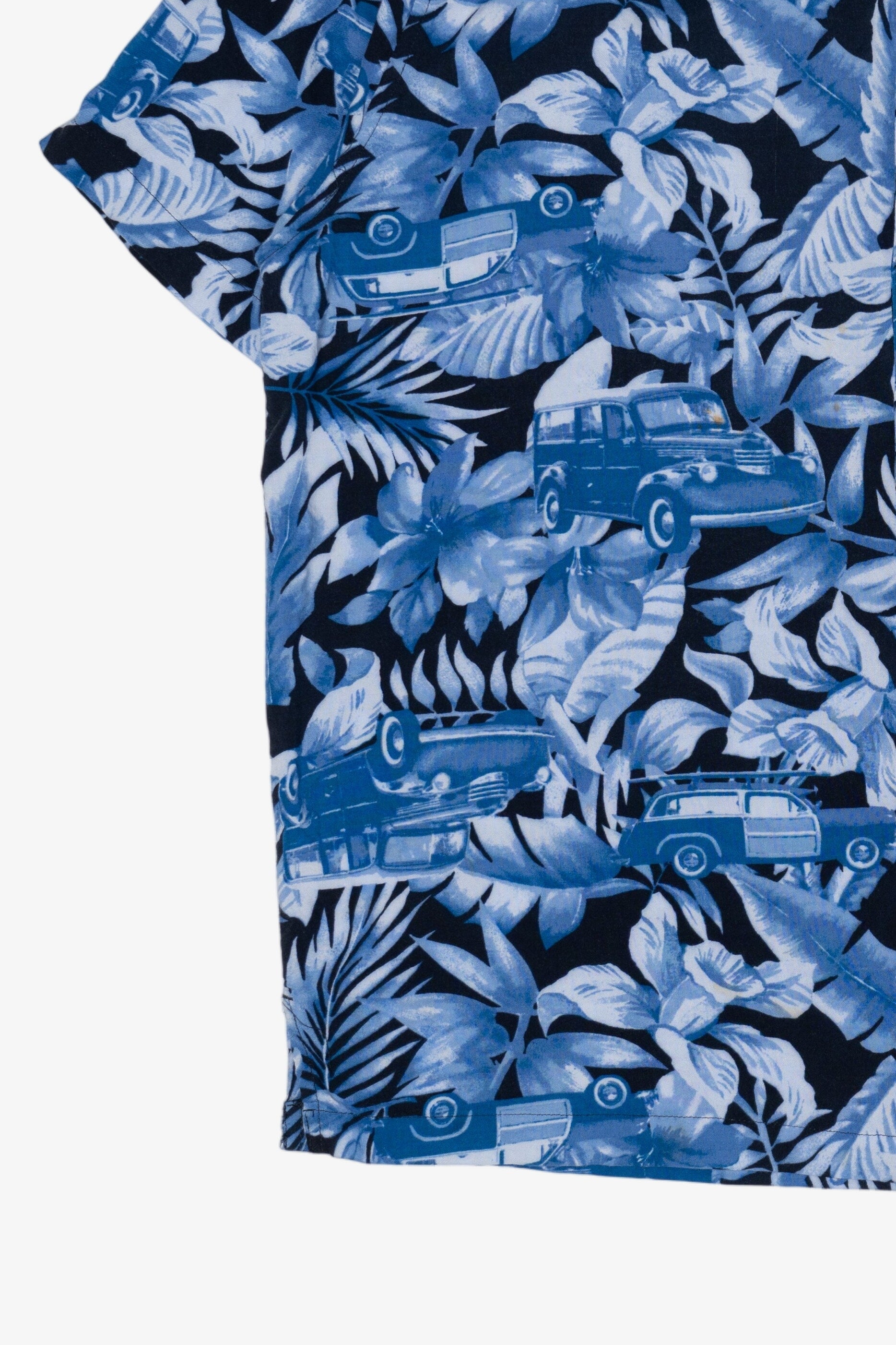 Navy Blue Panama Jack Hawaiian Button Up Shirt (2000s)