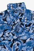 Navy Blue Panama Jack Hawaiian Button Up Shirt (2000s)