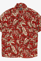 Red St. John's Bay Hawaiian Button Up Shirt (2000s)