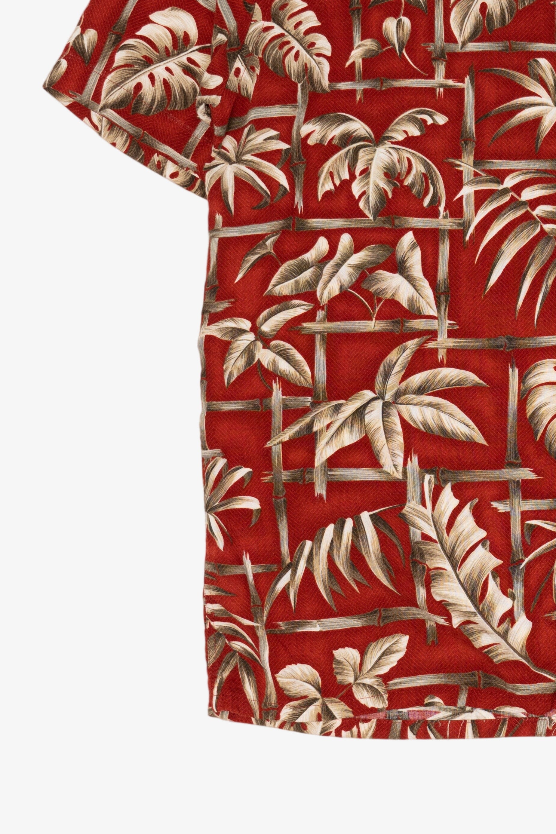 Red St. John's Bay Hawaiian Button Up Shirt (2000s)