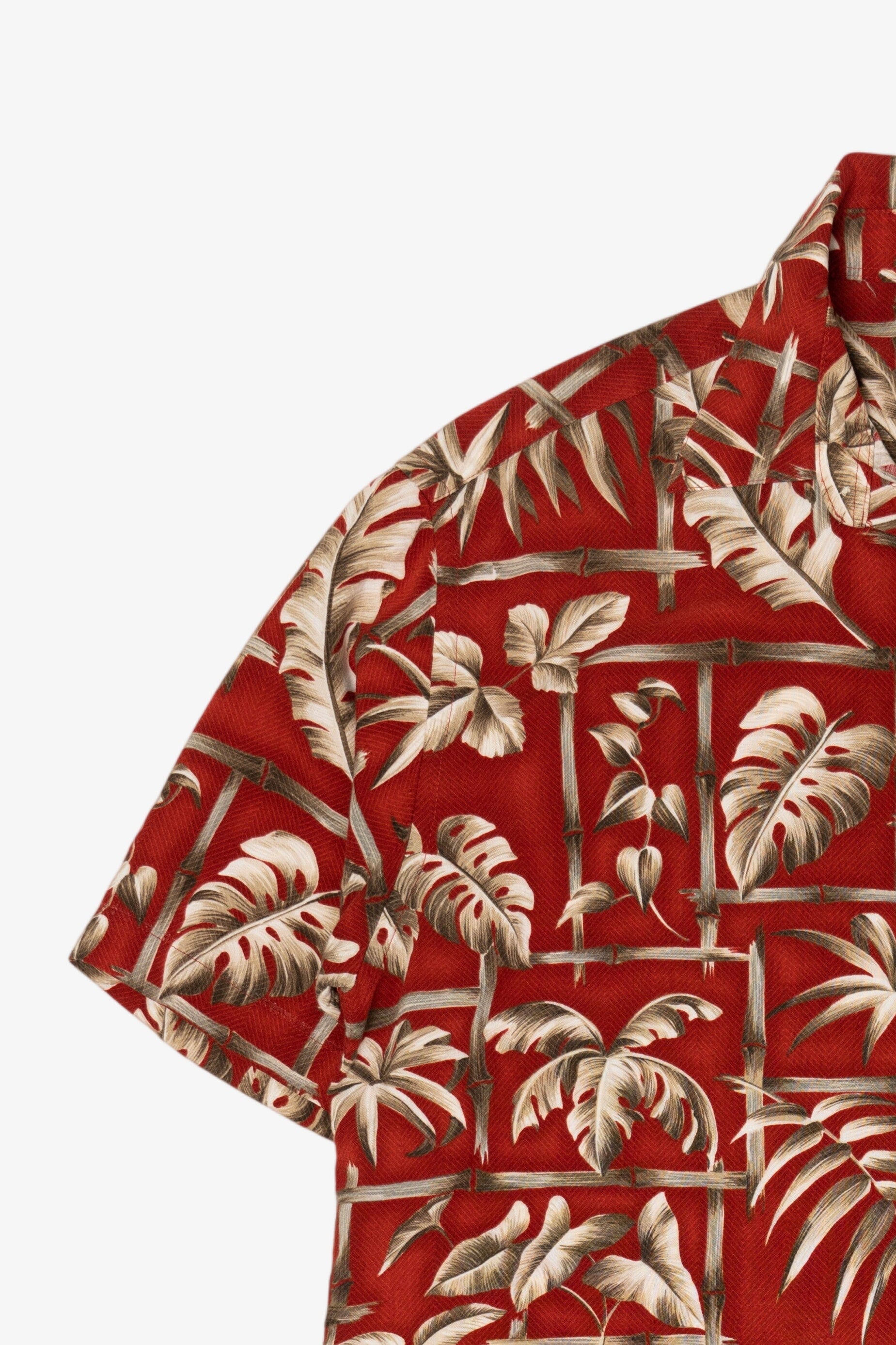 Red St. John's Bay Hawaiian Button Up Shirt (2000s)