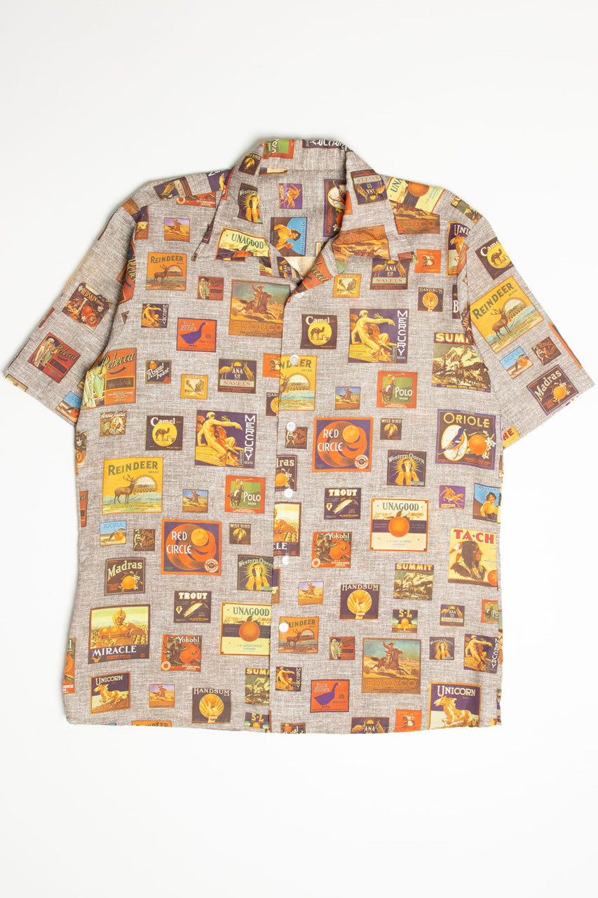 Retro Labels Camp Button Up Shirt