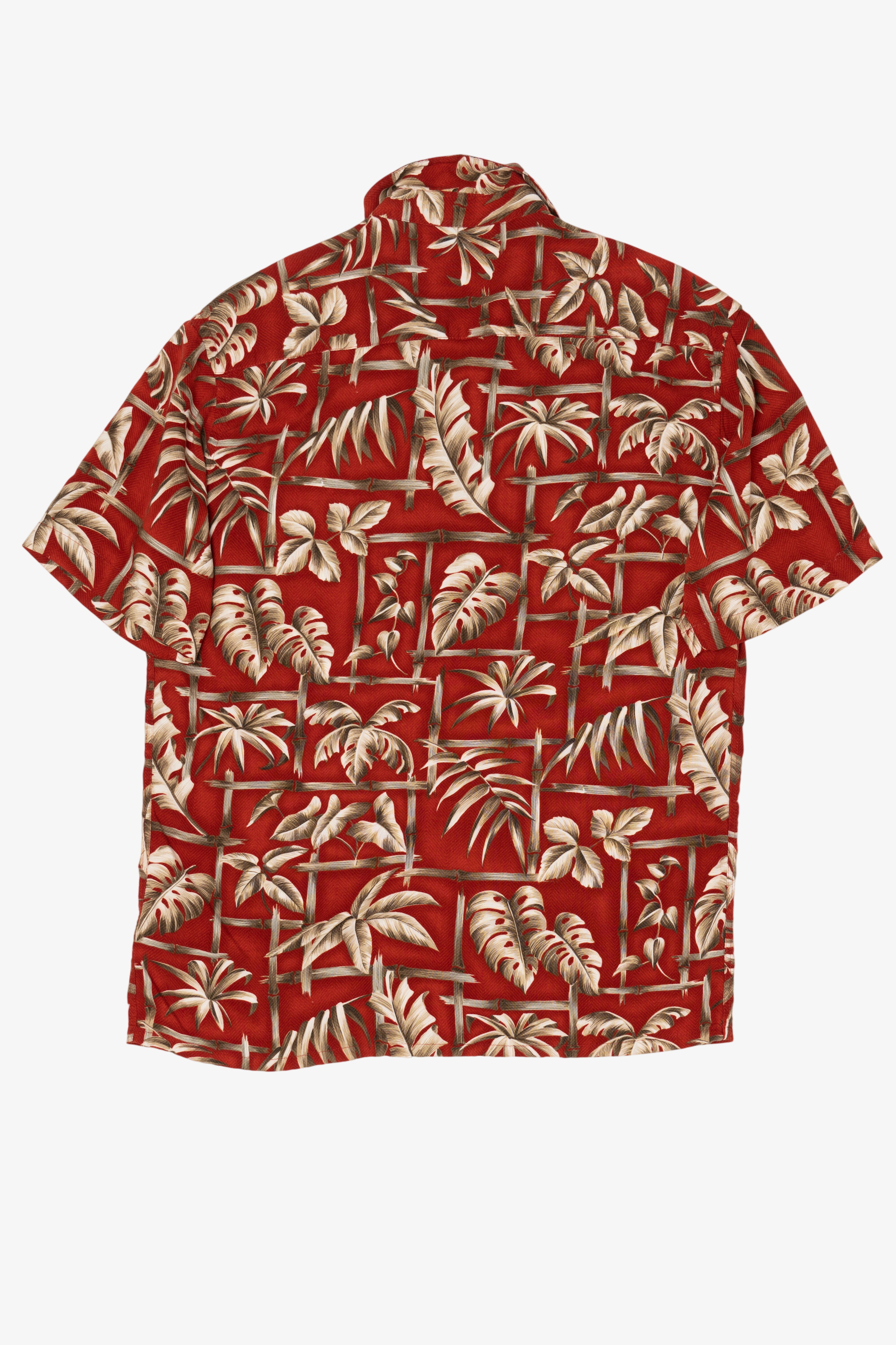 Red St. John's Bay Hawaiian Button Up Shirt (2000s)
