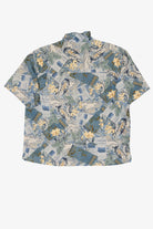 Blue Bermuda Bay Hawaiian Button Up Shirt (2000s)
