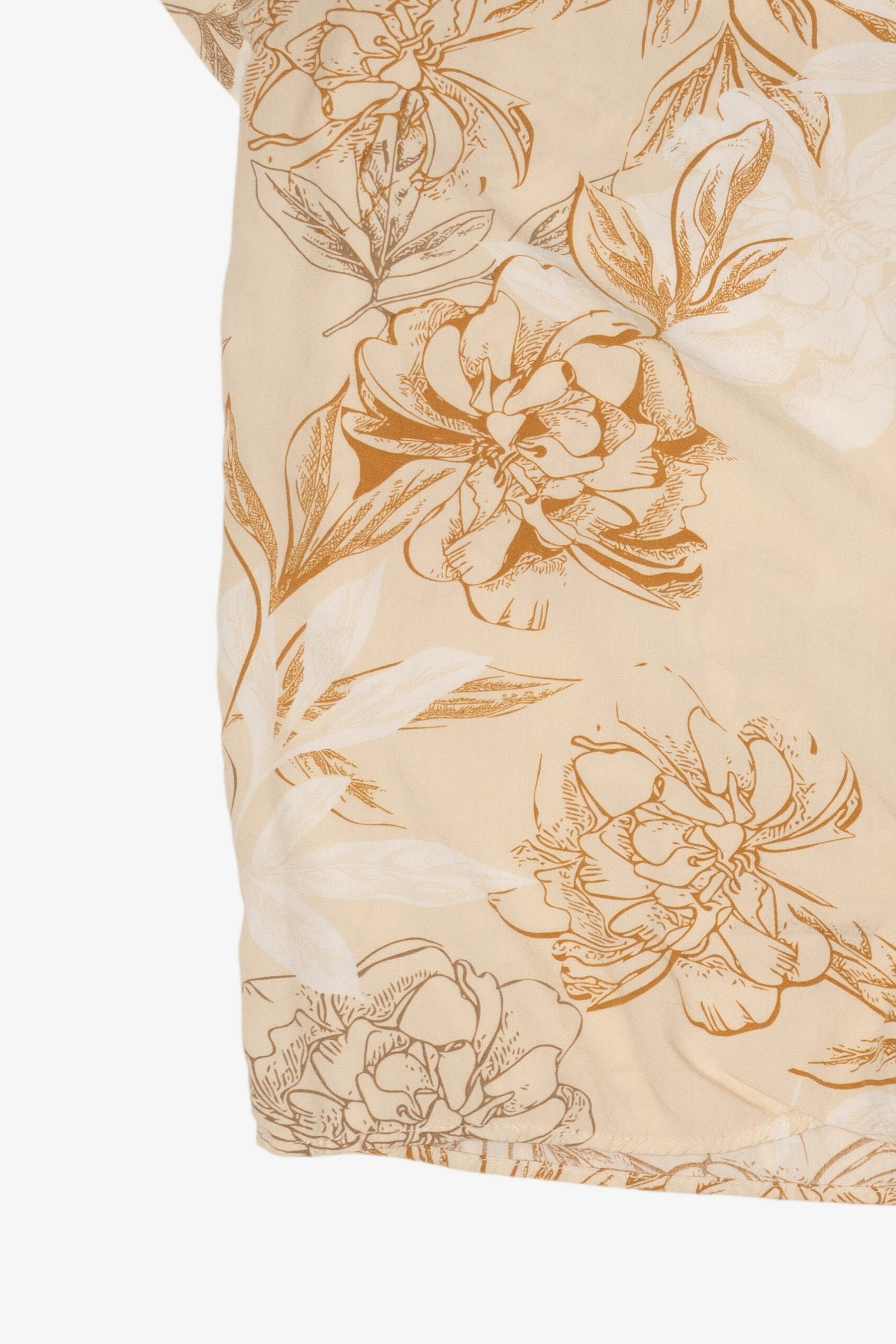 Beige Distortion Hawaiian Button Up Shirt (2020s)