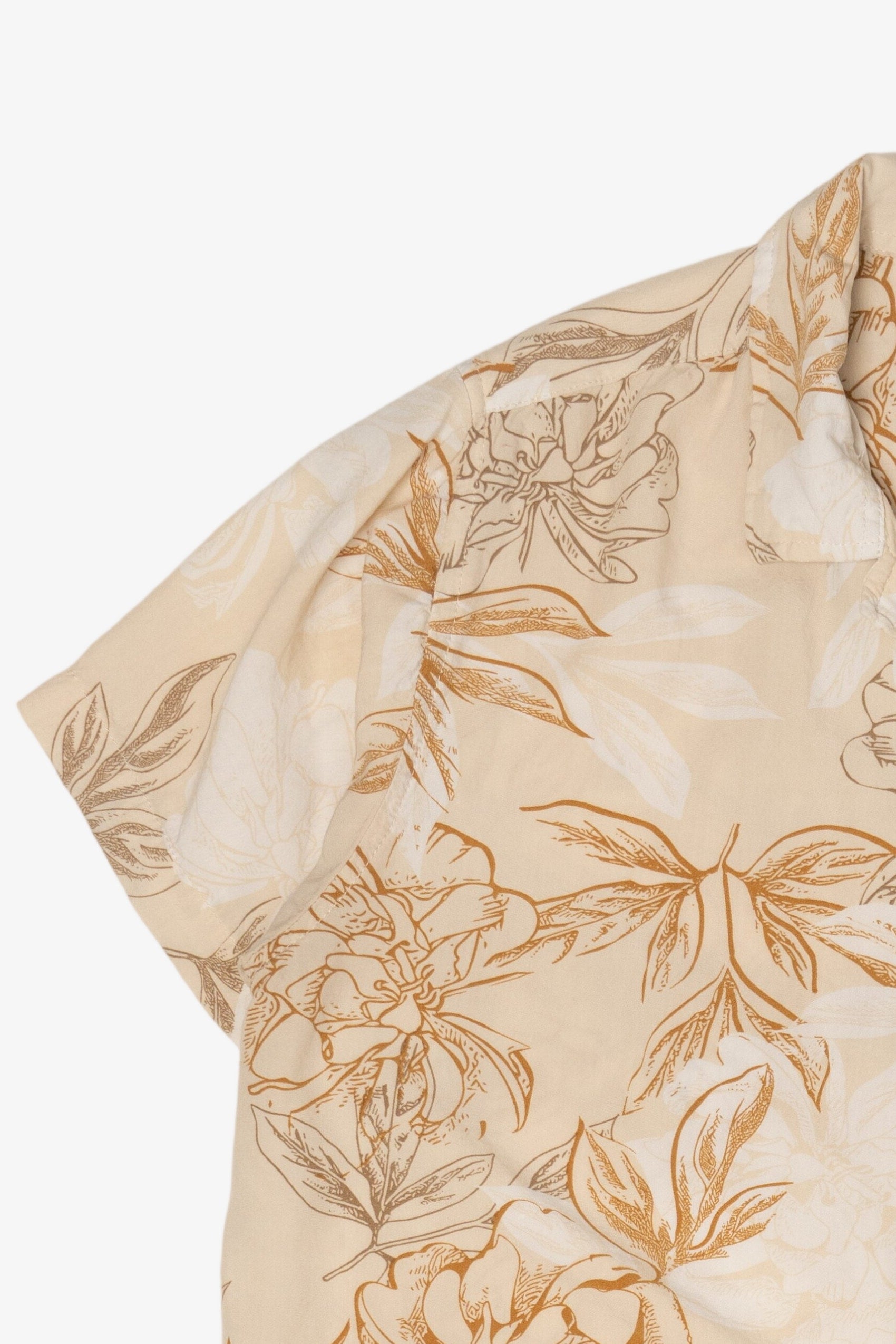 Beige Distortion Hawaiian Button Up Shirt (2020s)