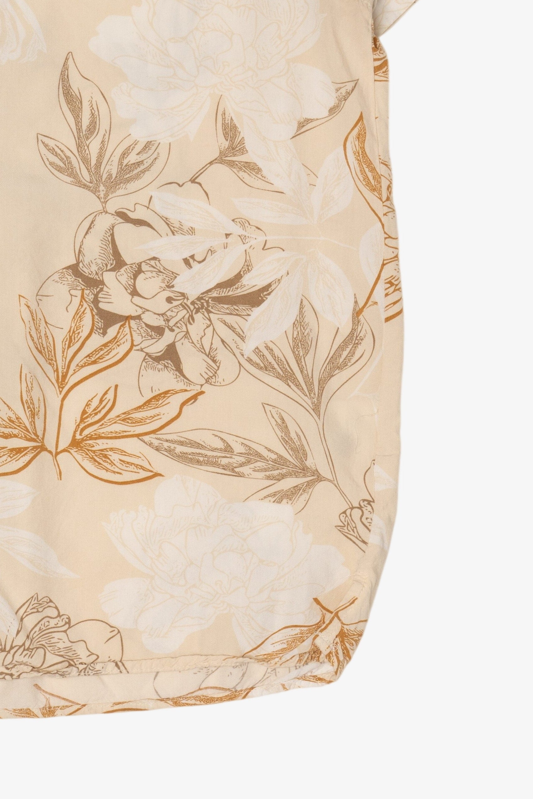 Beige Distortion Hawaiian Button Up Shirt (2020s)