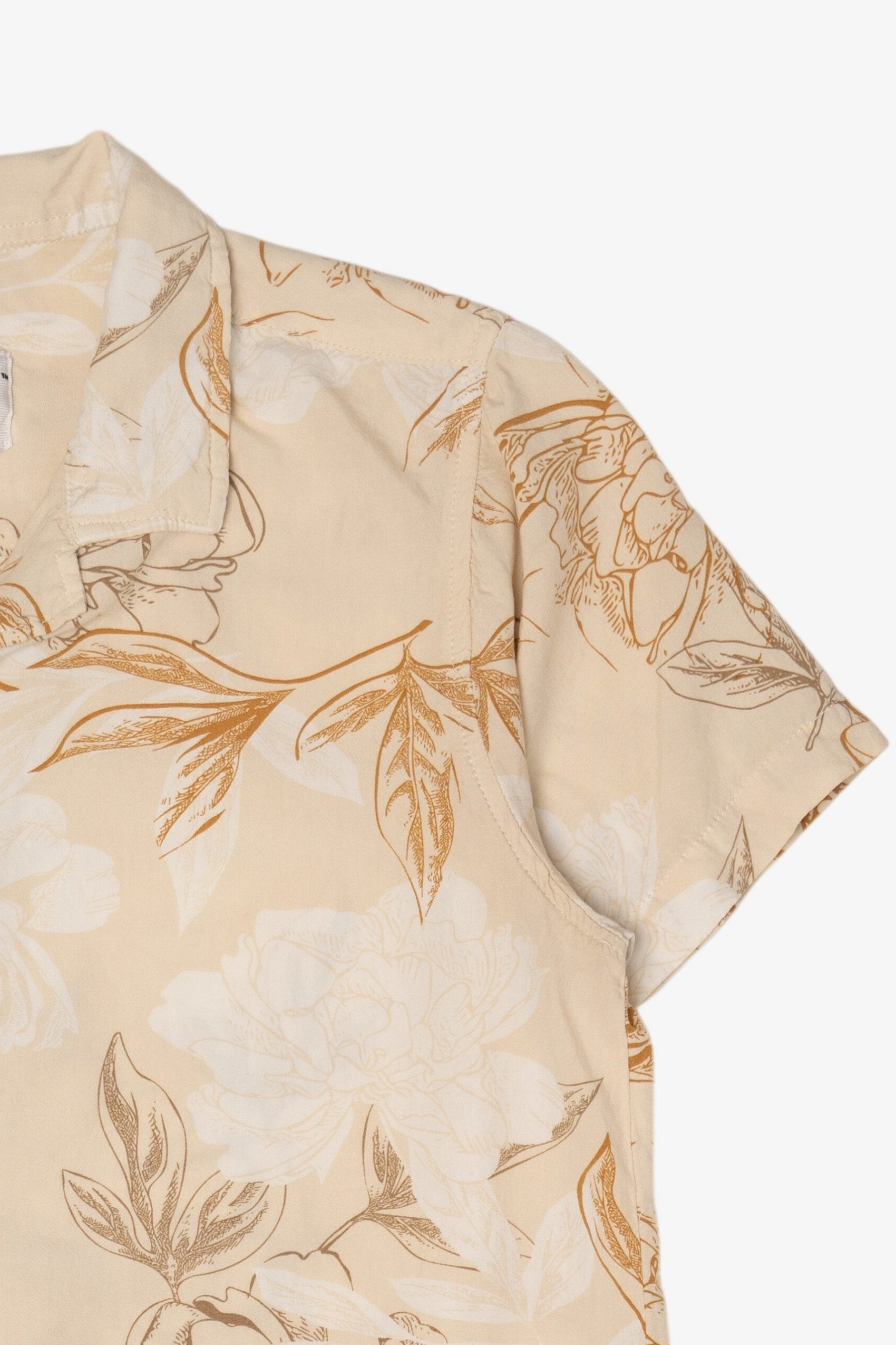 Beige Distortion Hawaiian Button Up Shirt (2020s)