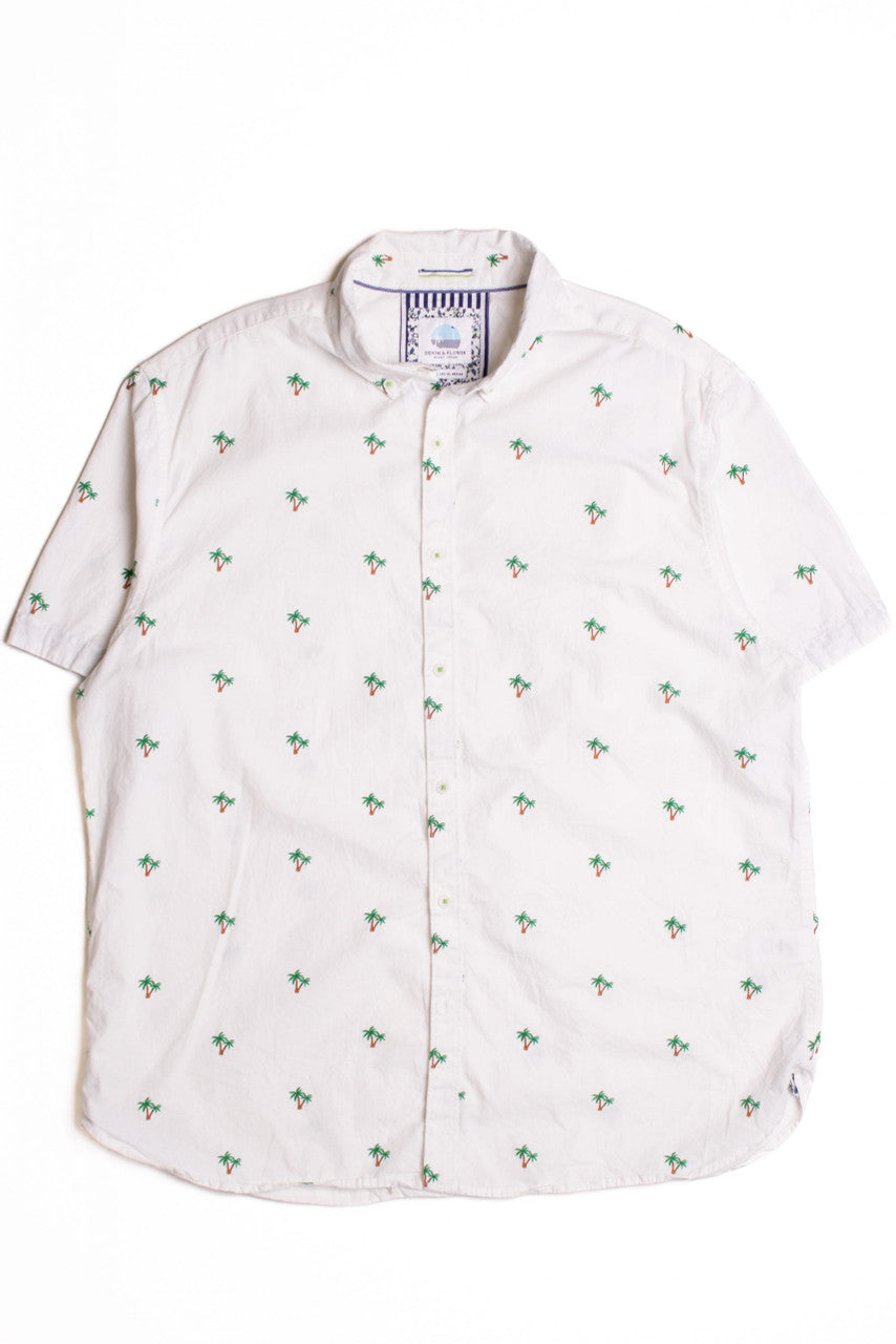 Vintage Denim & Flower Button Up Shirt