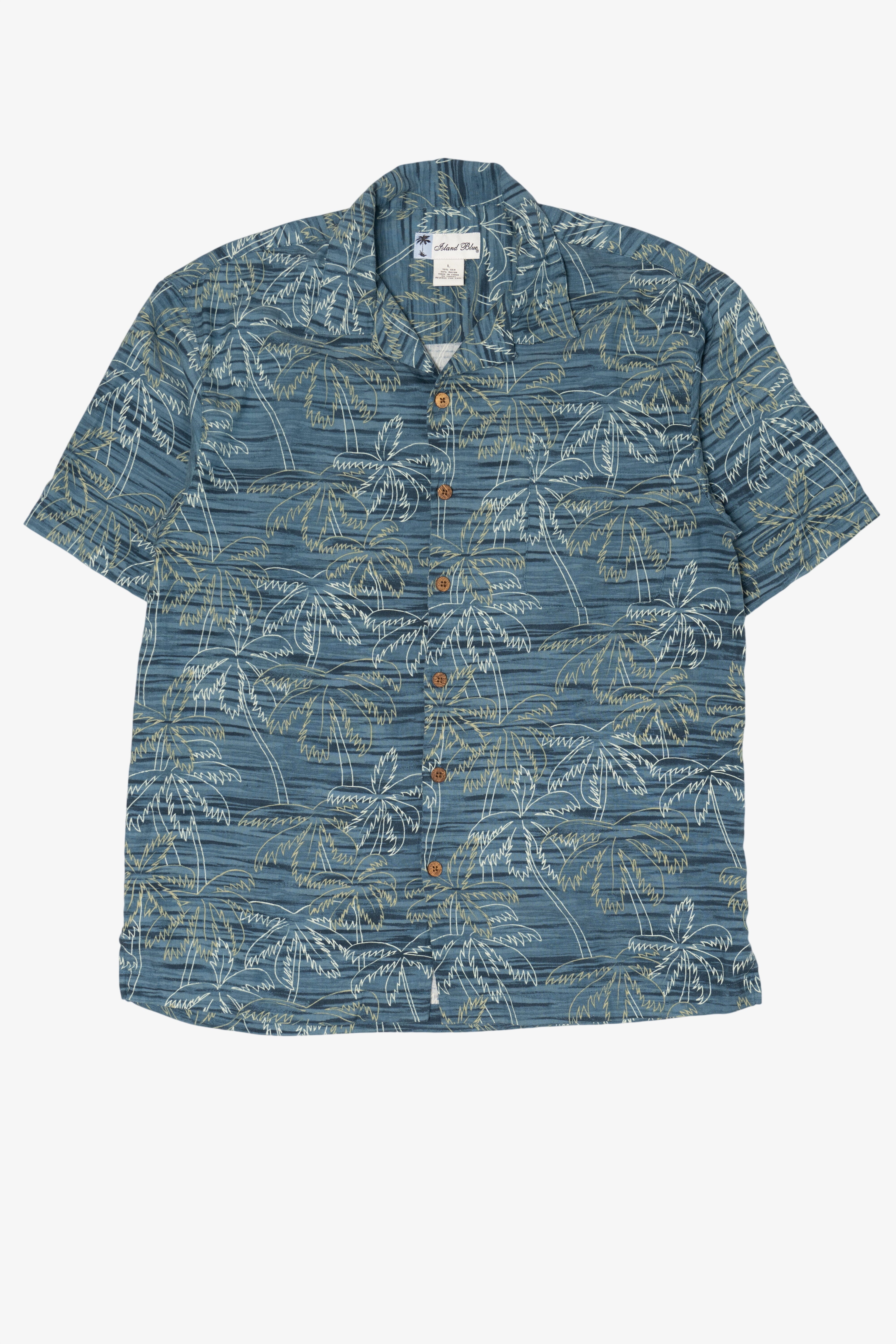 Vintage Island Blue Hawaiian Button Up Shirt (2000s)