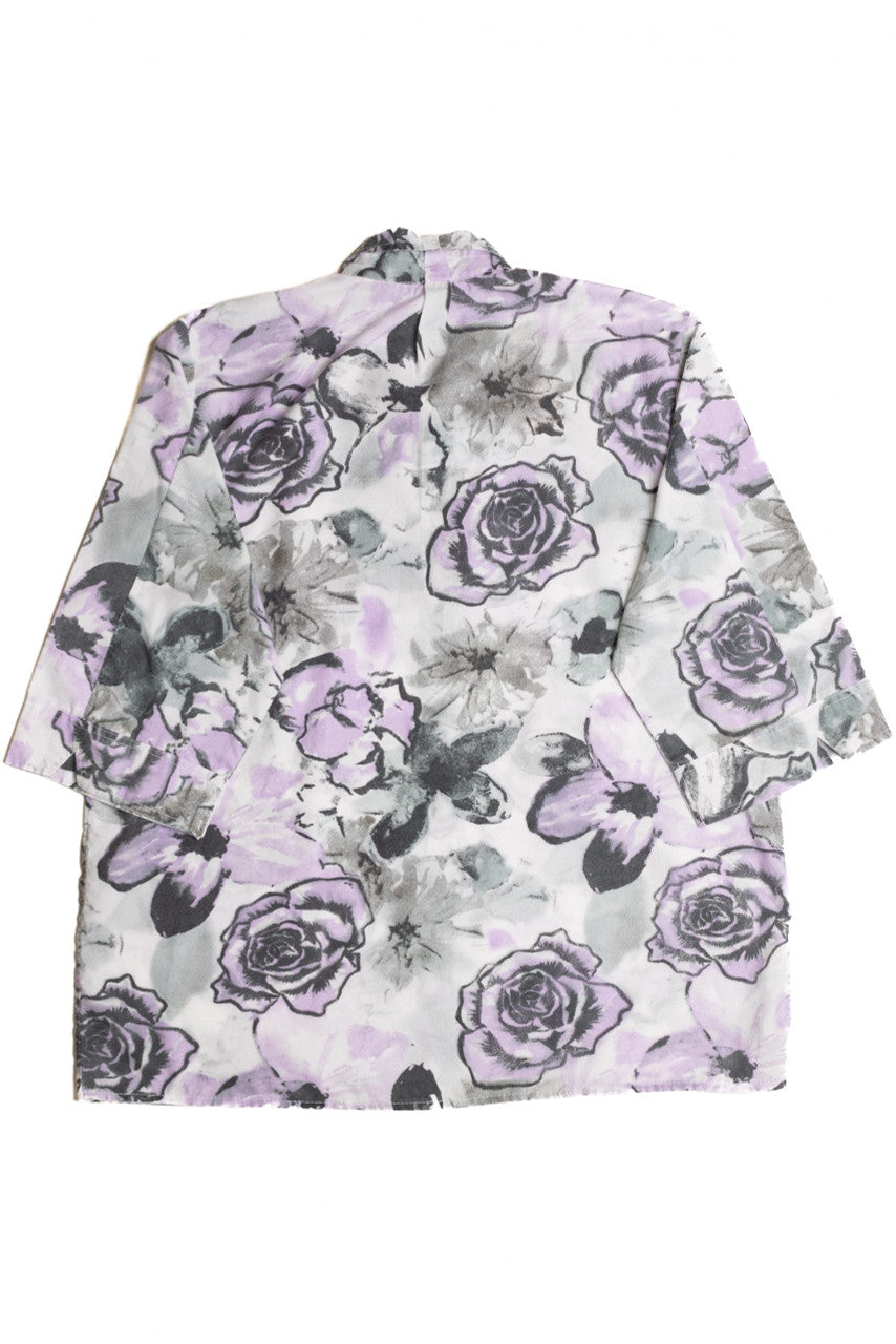 Flower Patterned Button Up Shirt
