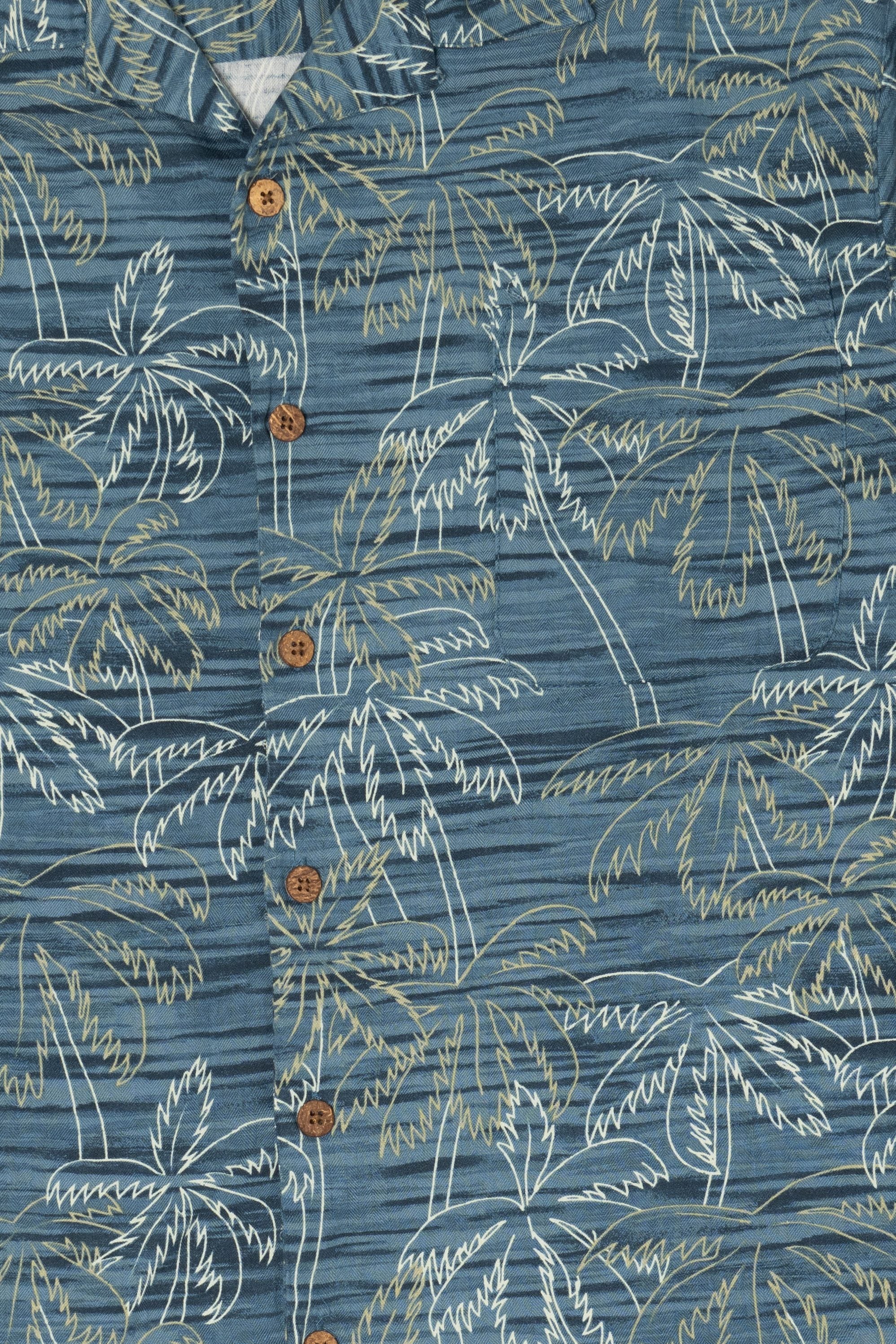 Vintage Island Blue Hawaiian Button Up Shirt (2000s)