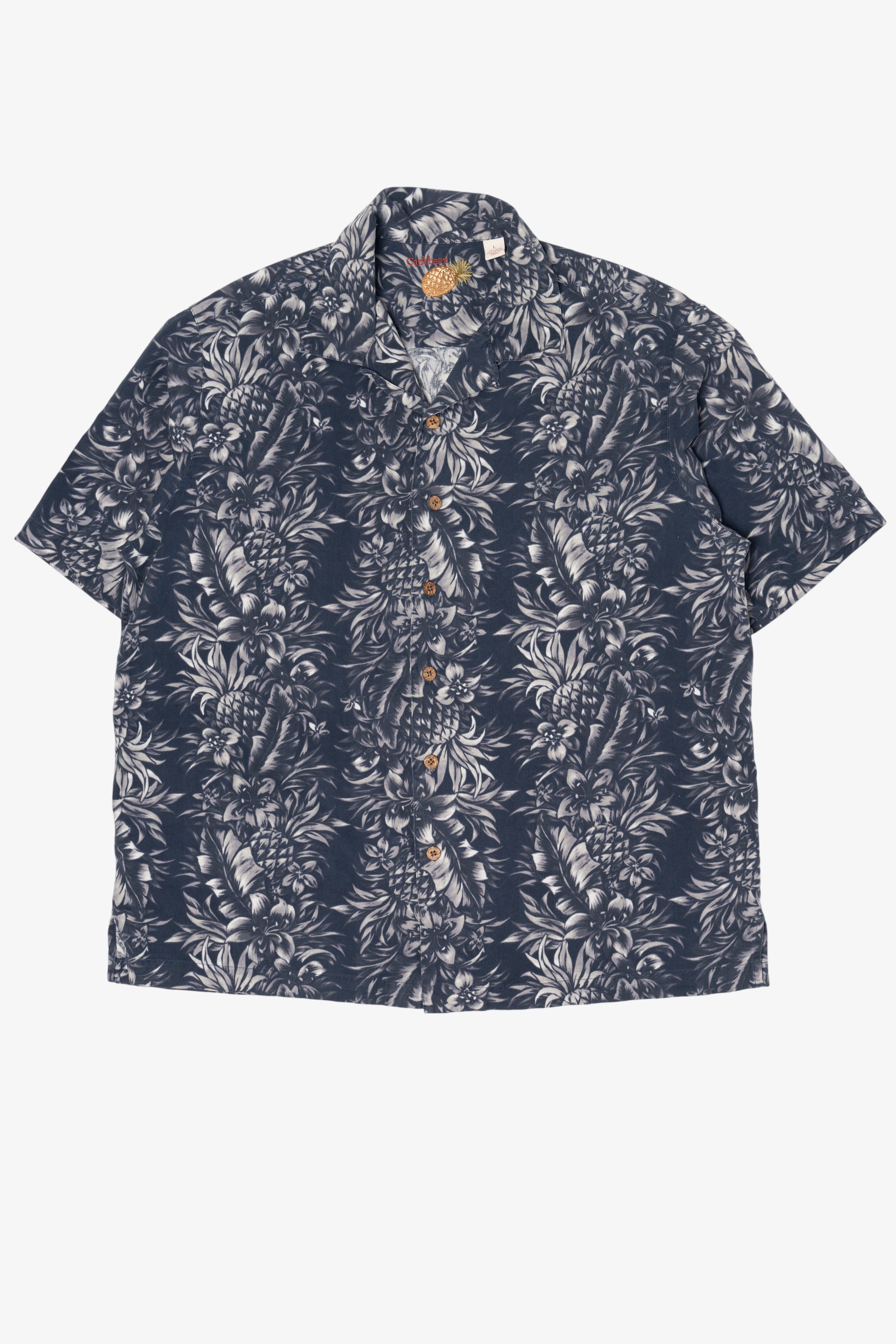 Caribbean Pineapple Hawaiian Button Up Shirt (2000s)