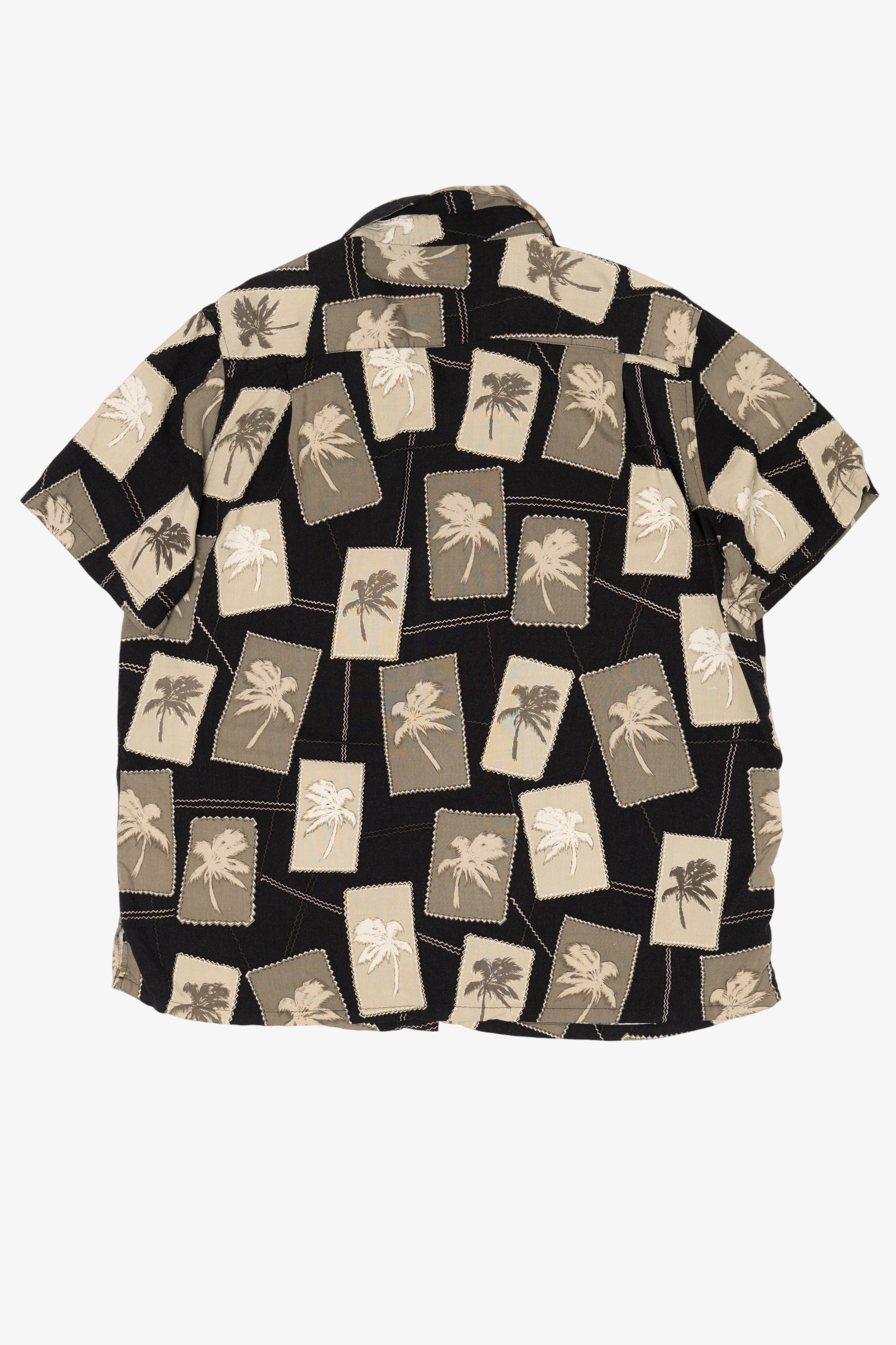 Vintage Croft & Barrow Palm Tree Hawaiian Button Up Shirt (2000s)
