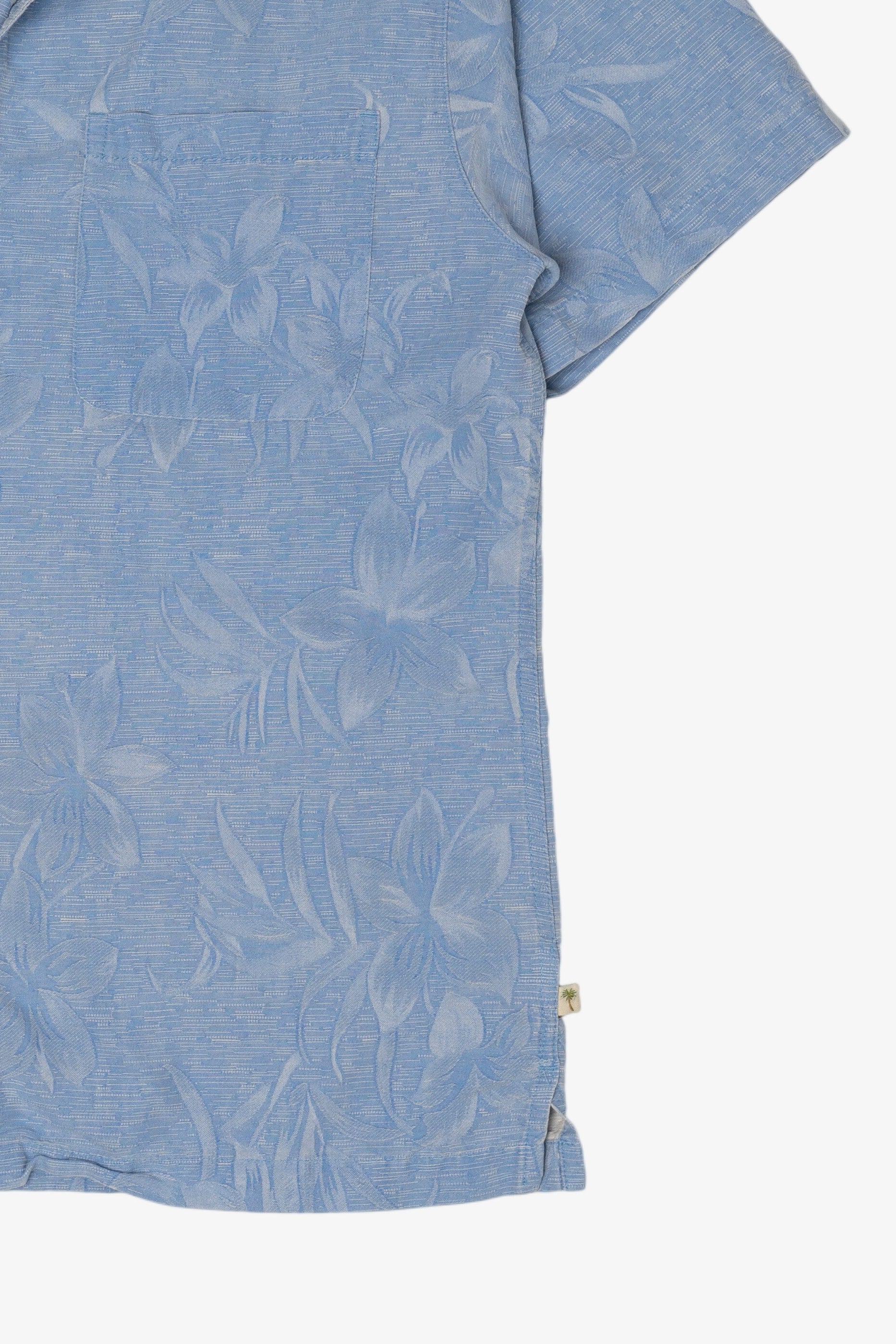 Vintage Light Blue Island Shares Hawaiian Button Up Shirt (2000s)