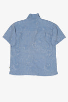 Vintage Light Blue Island Shares Hawaiian Button Up Shirt (2000s)