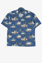 Vintage Blue Pierre Cardin Hawaiian Button Up Shirt (1990s)
