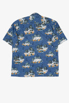 Vintage Blue Pierre Cardin Hawaiian Button Up Shirt (1990s)