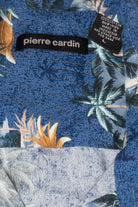Vintage Blue Pierre Cardin Hawaiian Button Up Shirt (1990s)