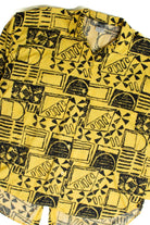 Vintage Yellow & Black Abstract Button Up Shirt (1980s)