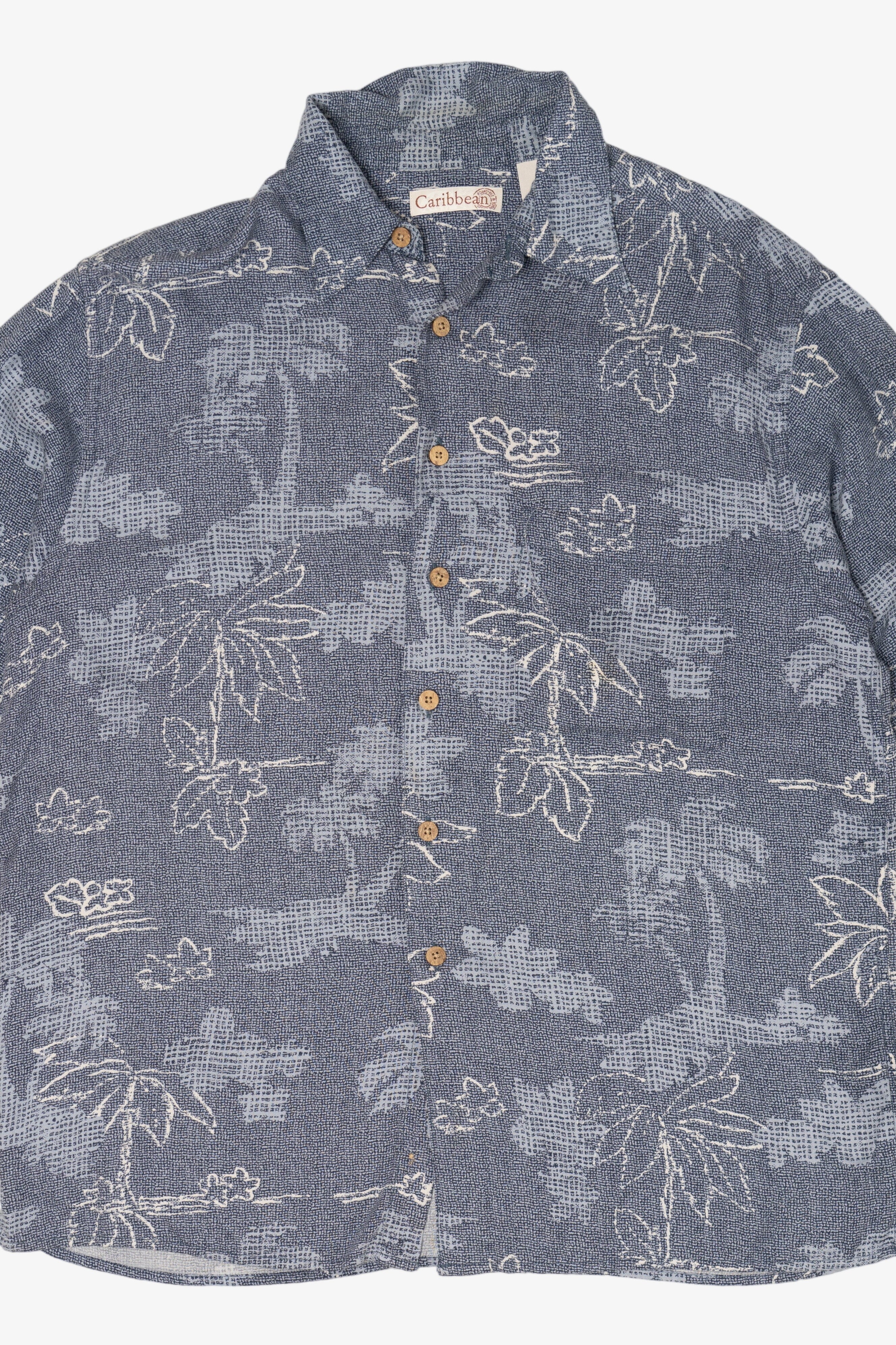 Vintage Blue Caribbean Hawaiian Button Up Shirt (2000s)